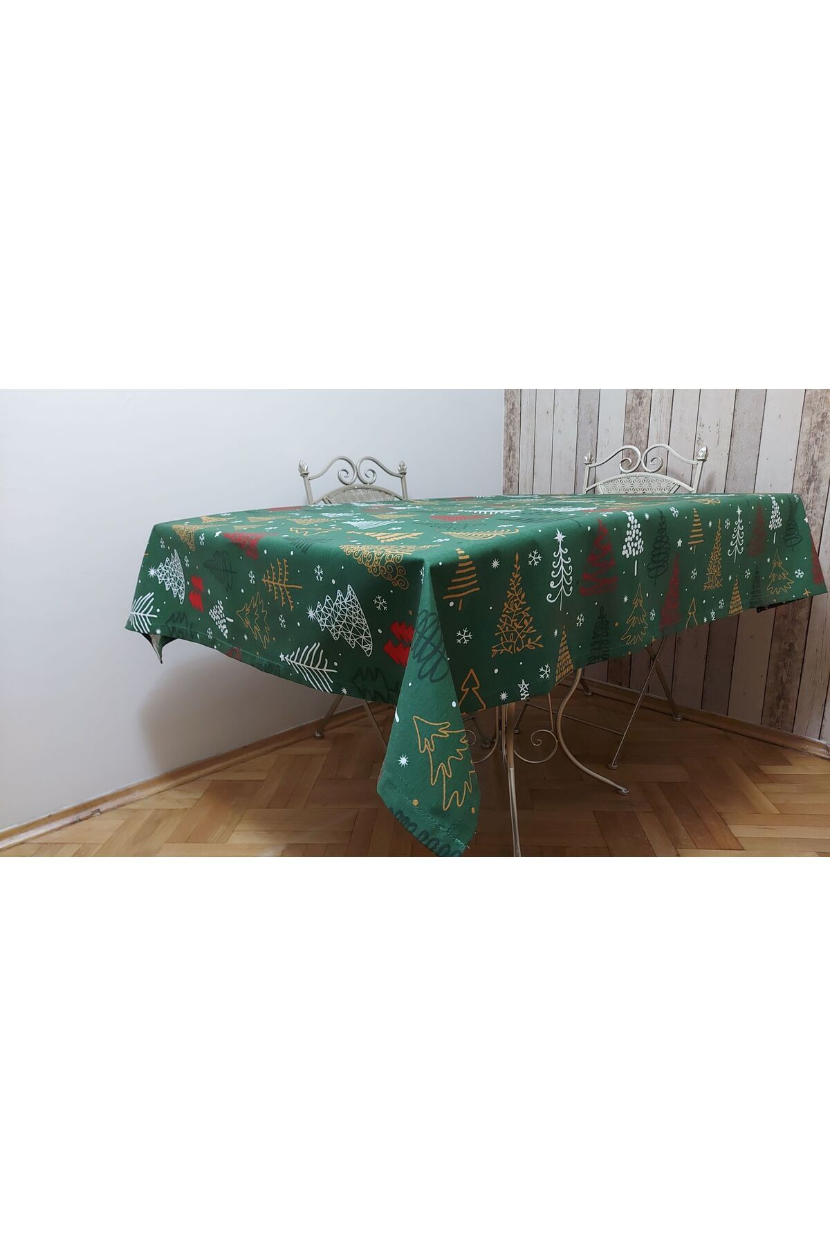gonk-Rectangular, Christmas Patterned, Duck (Liquid Repellent, Stain Resistant) Fabric, Dining Table Cloth 1