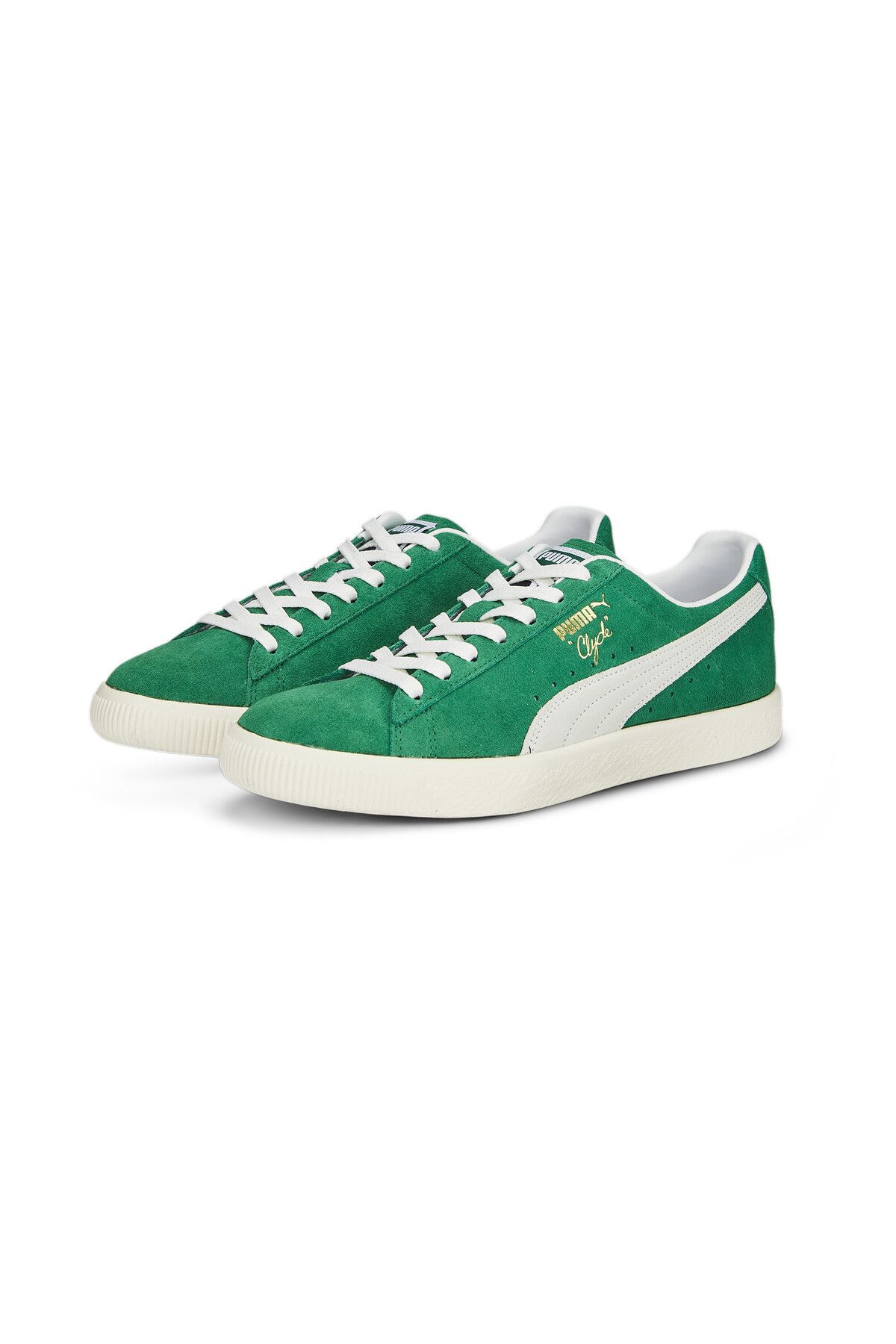 Green and white puma suedes hotsell