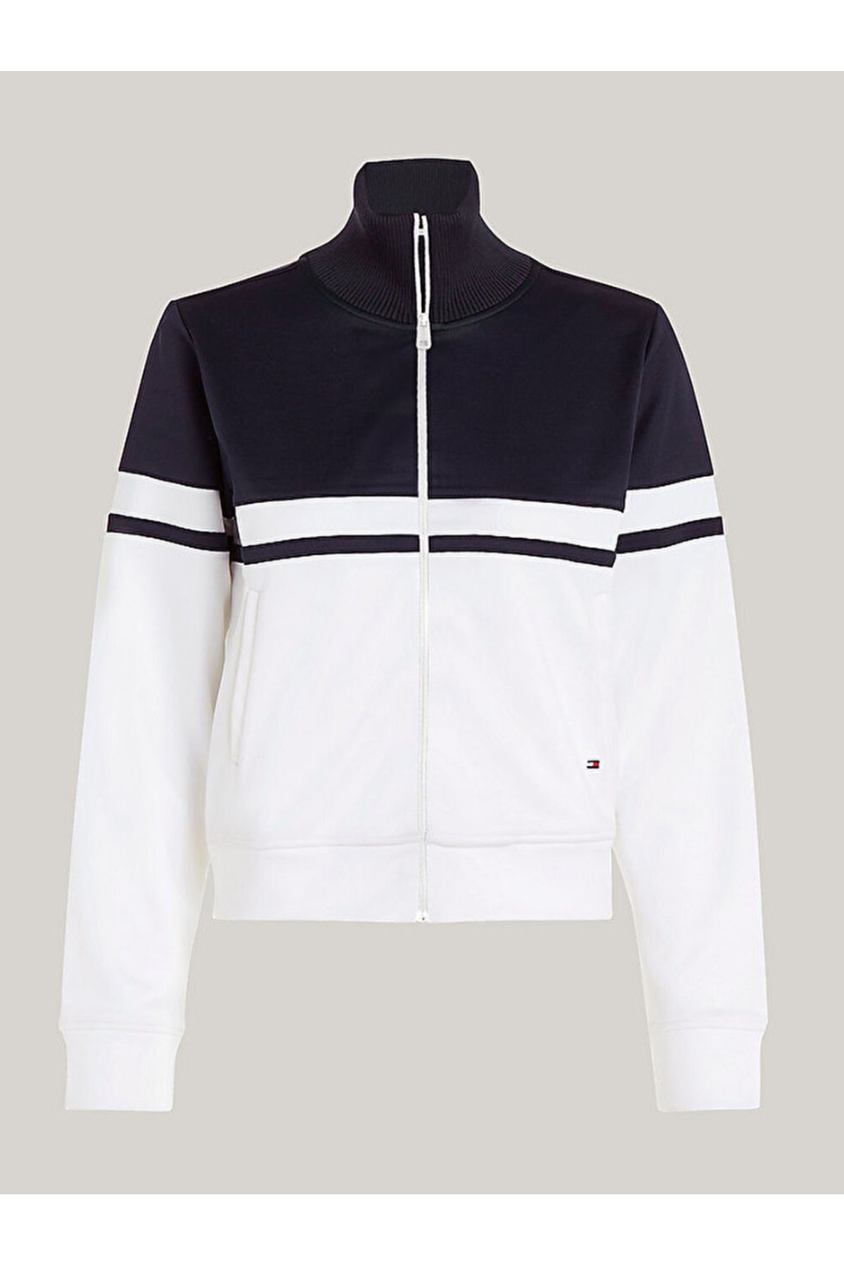 Tommy hilfiger colour block zip top through jacket