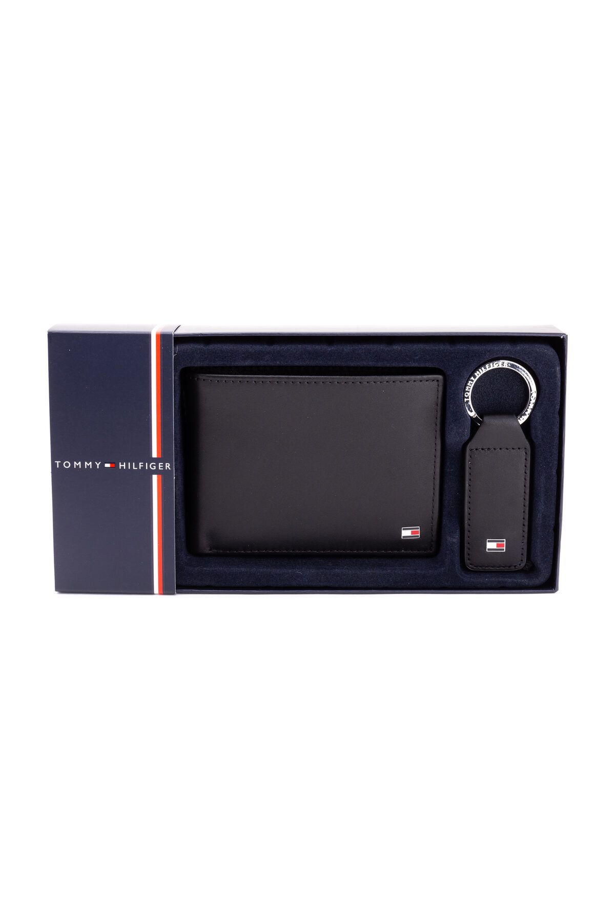 Tommy Hilfiger-Schwarzer Herren-Geldbörsen-Schlüsselanhänger TK Gp Eton Cc und Münzpckt-Schlüsselanhänger 2