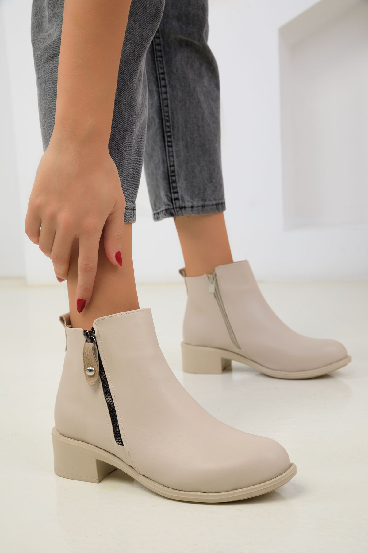 Beige ankle hotsell boots uk