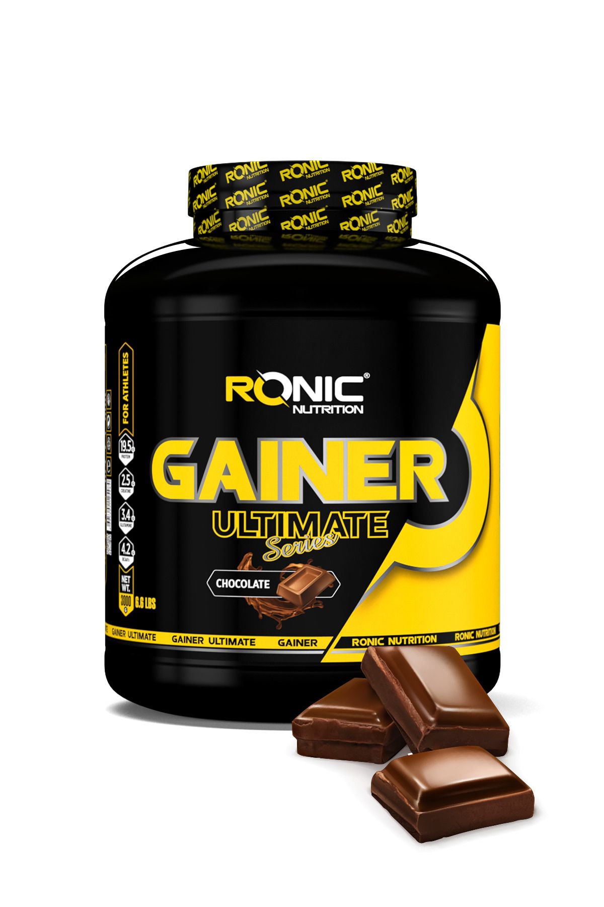 Ronic Nutrition Gainer Mass Ultimat 3000 G Kilo Almaya Yardımcı Karbonhidrat Tozu (ÇİKOLATA AROMALI) (2 ADET HEDİYE)