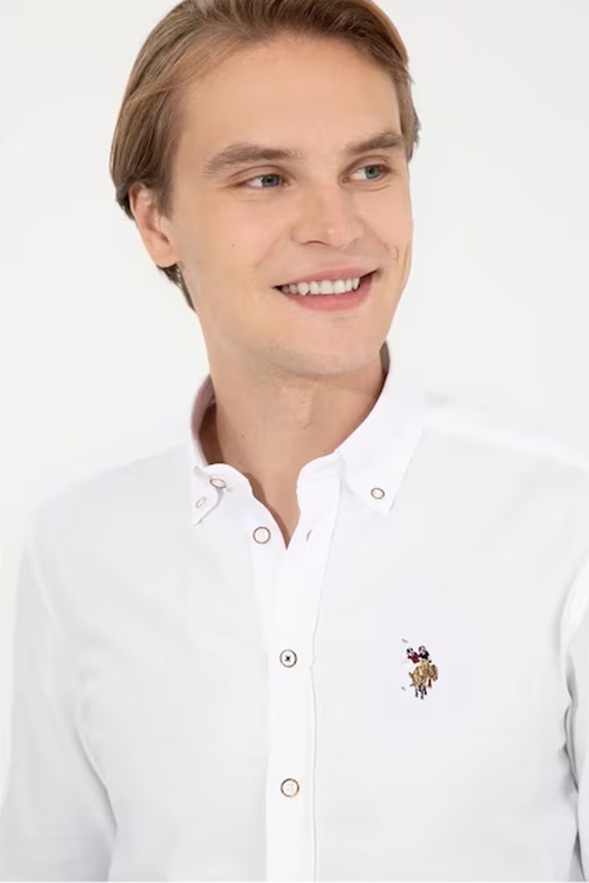 G081sz004 1450261 Cedcolor022 Us Polo Assn Erkek Gömlek Beyaz — سفید — تصویر 2 از 3