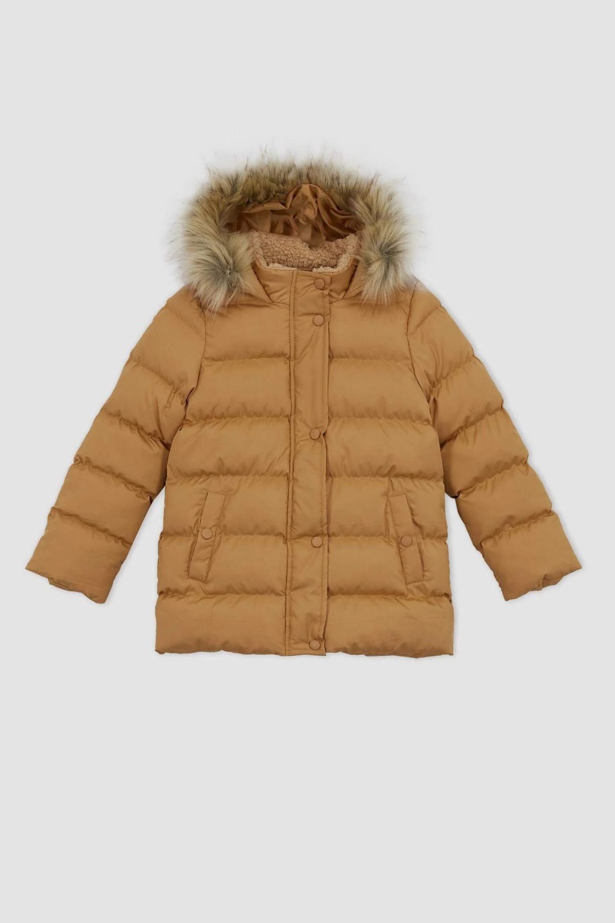  پالتو خز مصنوعی کلاه‌دار دخترانه