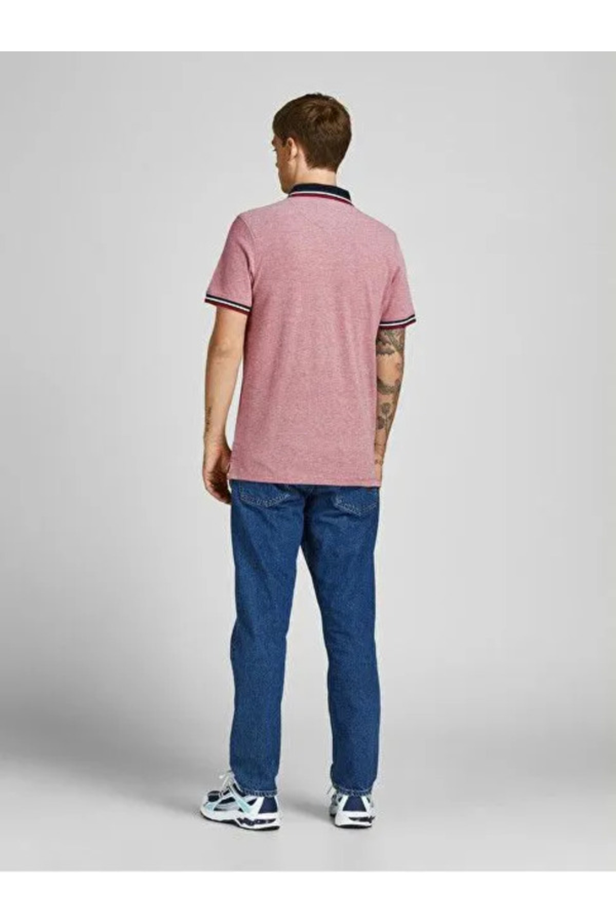 پولوشرت جک اند جونز مردانه 100% پنبه قرمز بیسیک راسته Regular/رگولار    بیسیک بیزینس | Jack & Jones 12191216 TR - تصویر 4