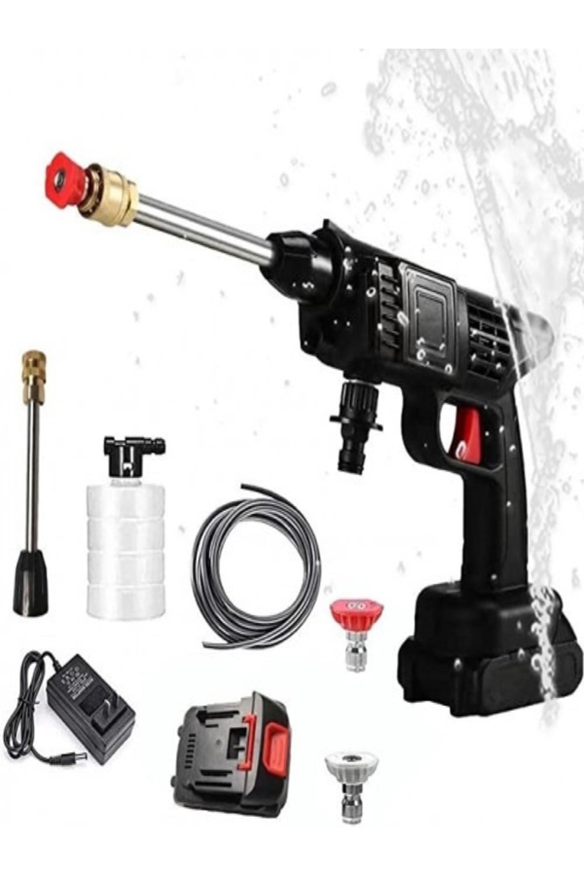 gaman 30 Bar Şarjlı Tek Akülü Araba Yıkama Çiçek Sulama Zemin Temizleme İçin Basınçlı Su Püskürtme Cihazı