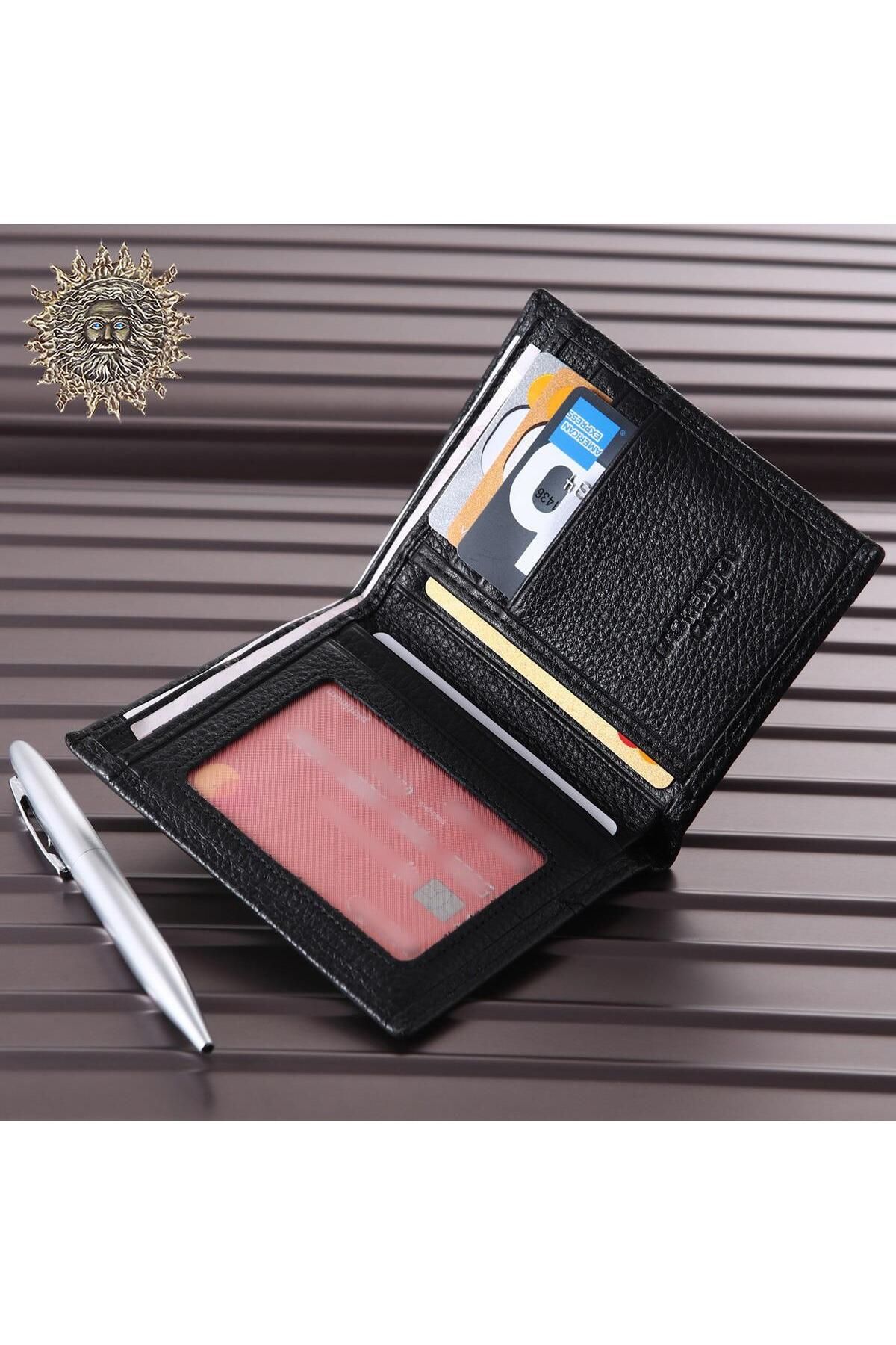 Laorentou-Ferrero Luxury Concept Hand Made Italian Genuine Leather Men's Wallet - Men's Card Holder 3