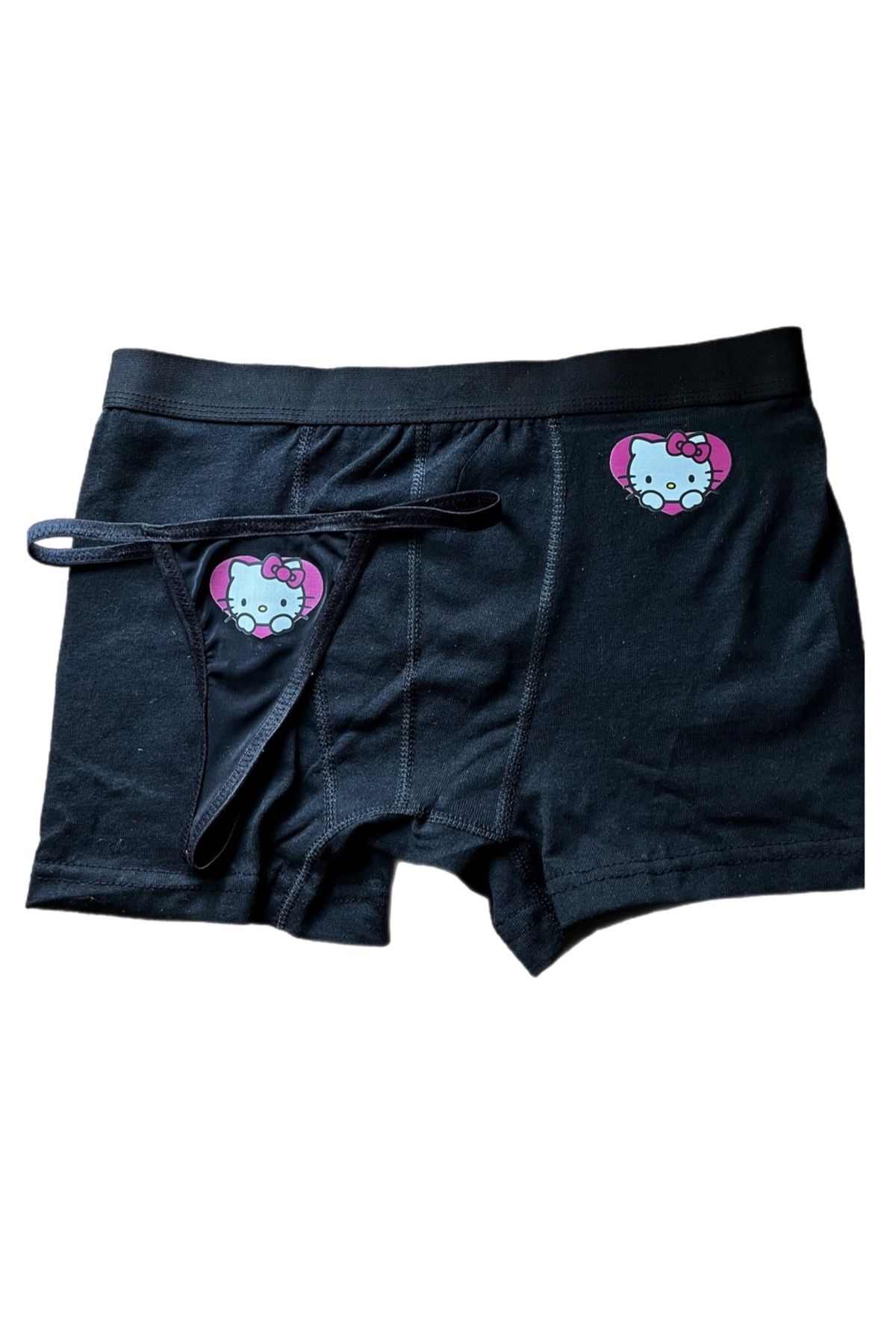 Lolipop Butik Hello Kitty Baskılı Pembe T-String Model Tanga