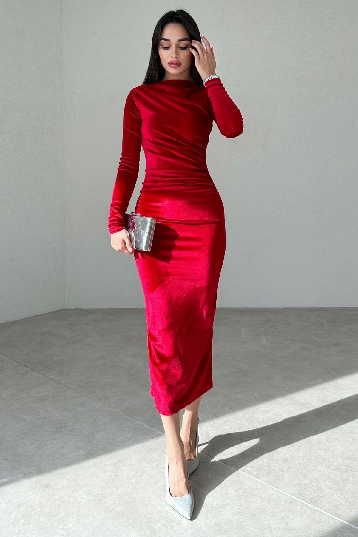 Pencil cut dress cheap with sleeves