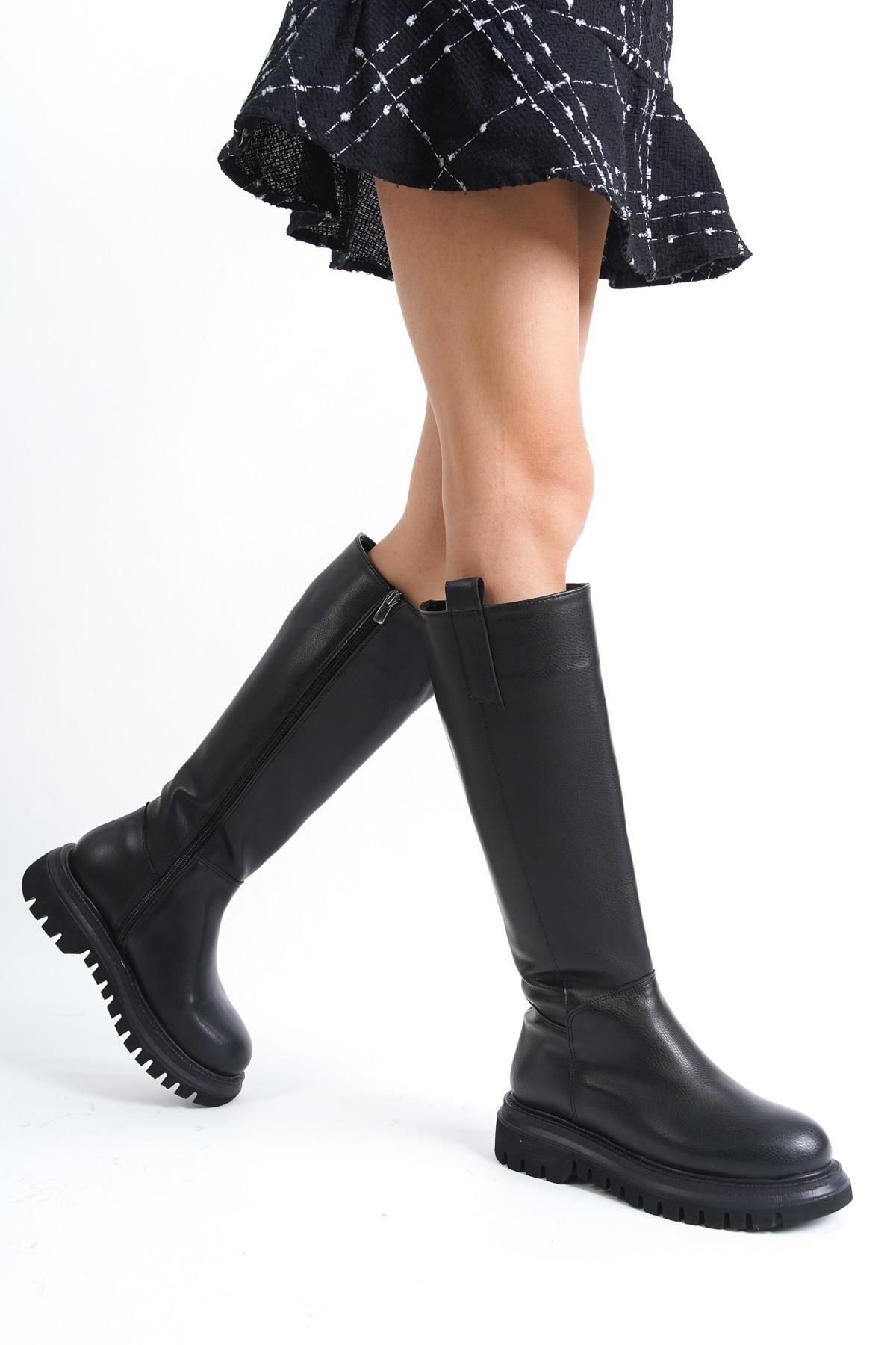 Modabuymus-Ghete de zi cu fermoar Tiamo Black Matte 2