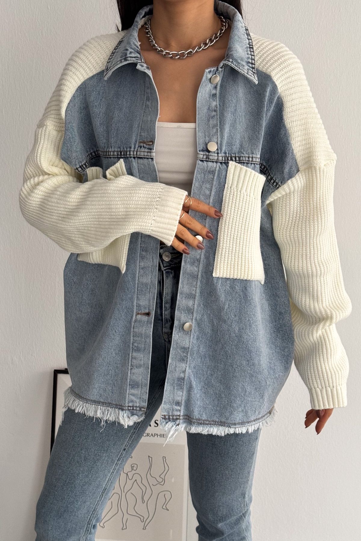 Denim jacket cardigan online