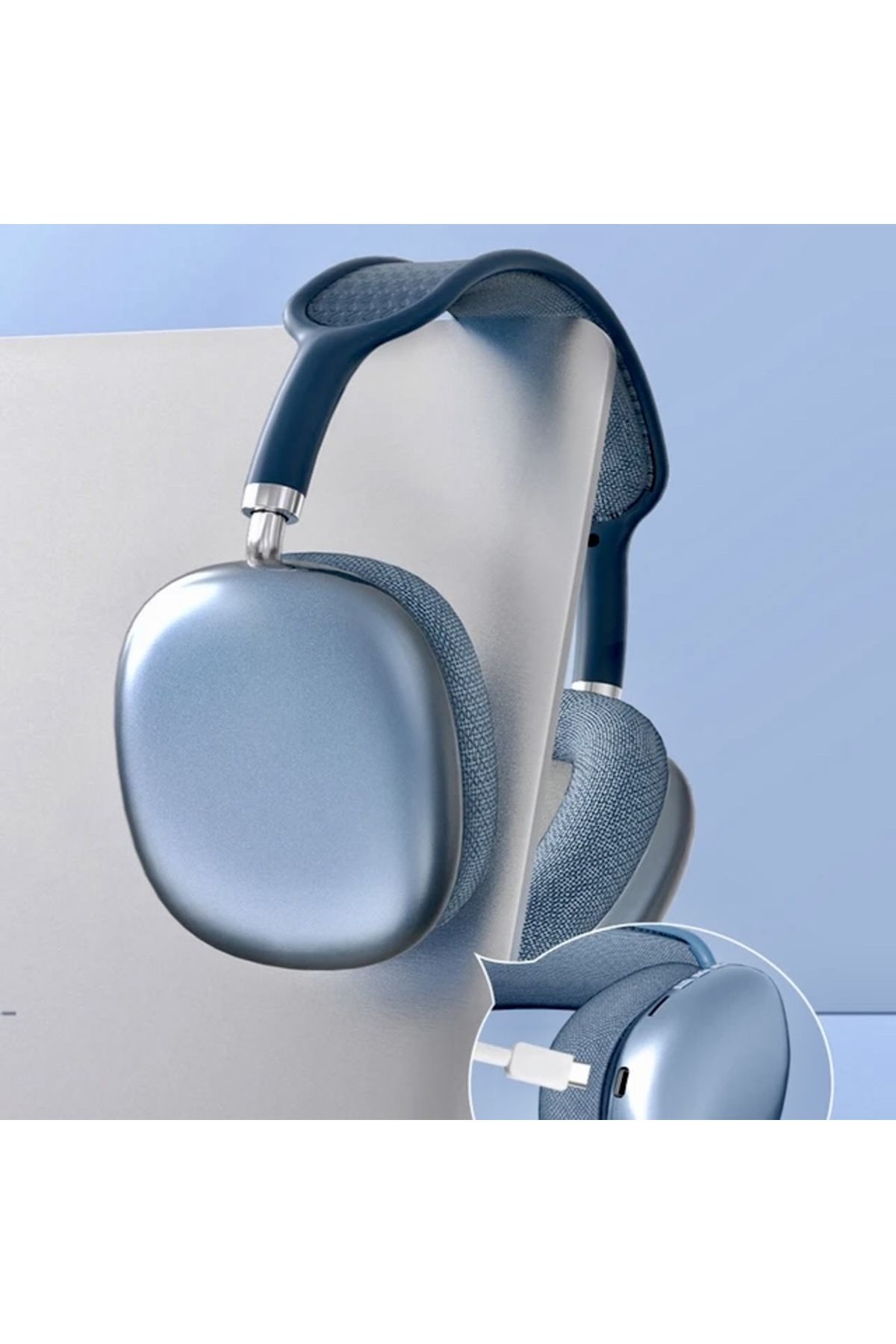 UCUZTEKNO İp9 Uyumlu yüksek basslı stereo Bluetooth kulaklık hafıza kartlı kulak üstu kulaklık