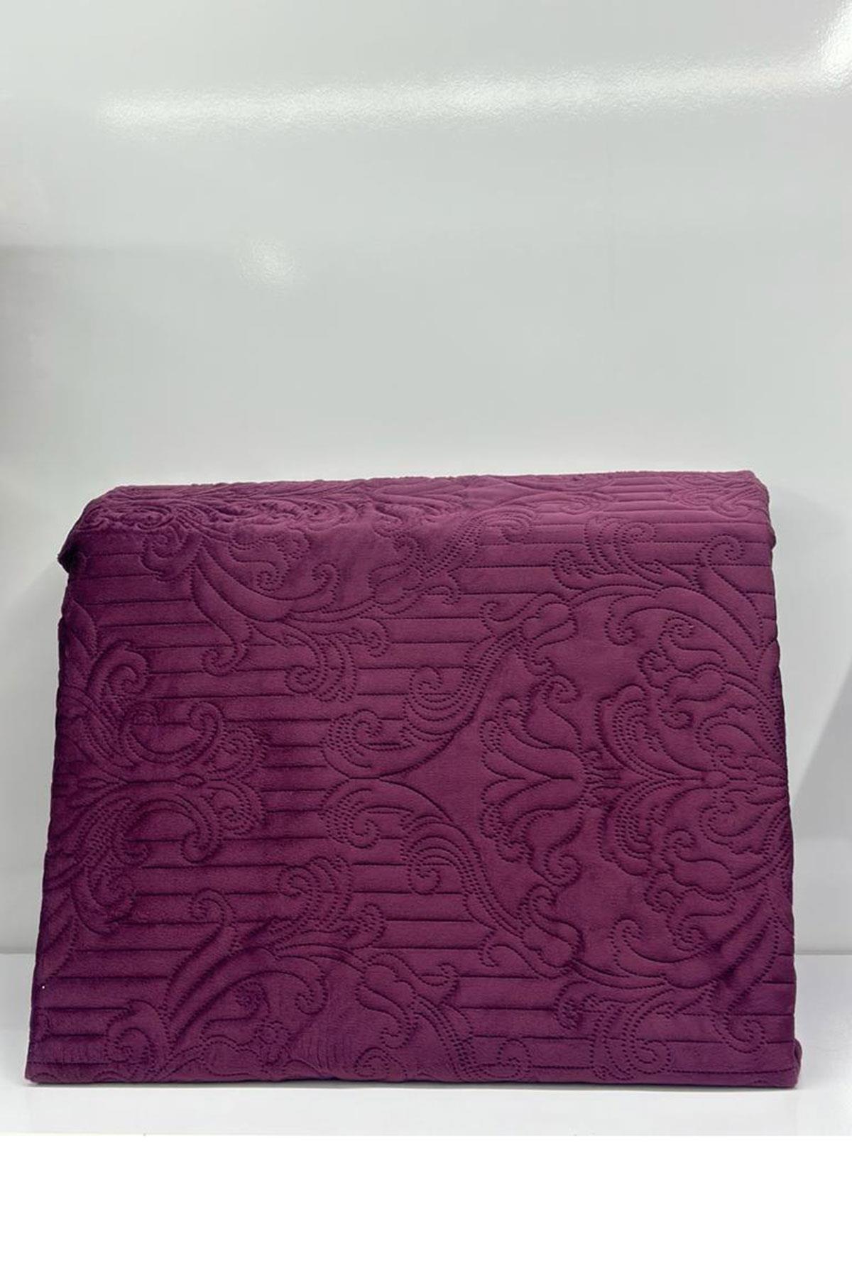 Flair Yatak Örtüsü Çift Kişilik-Mürdüm 2