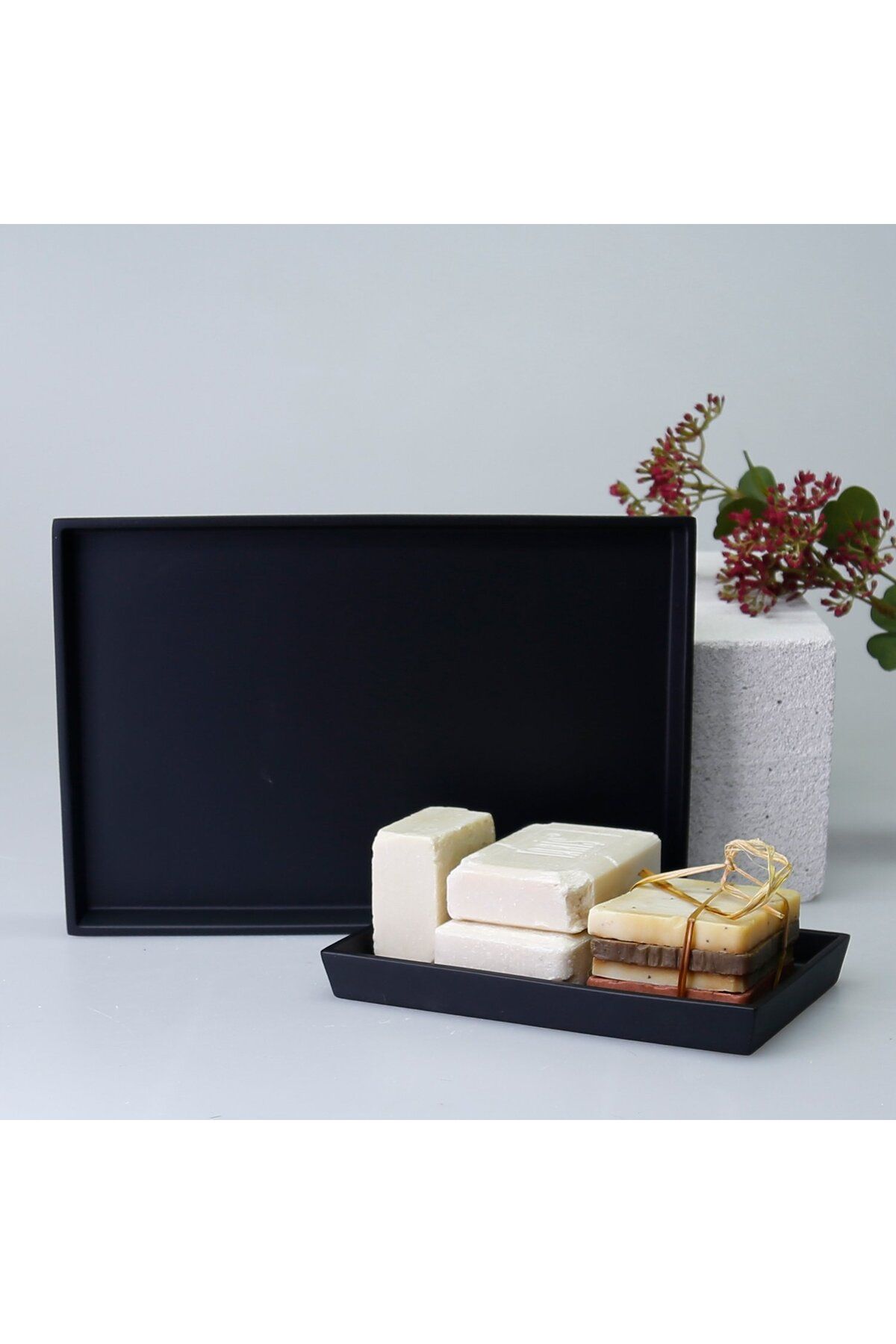 Selim-Diora Rectangular Large Tray Black 3