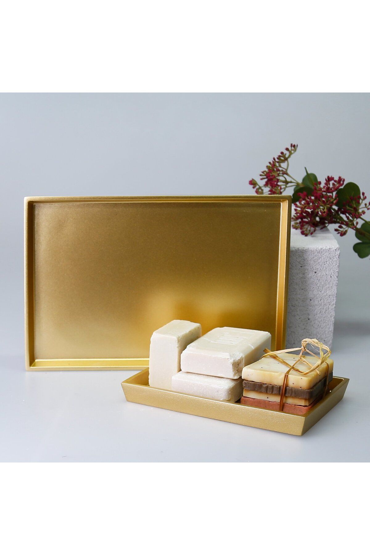 Selim-Diora Rectangular Large Tray Gold 3