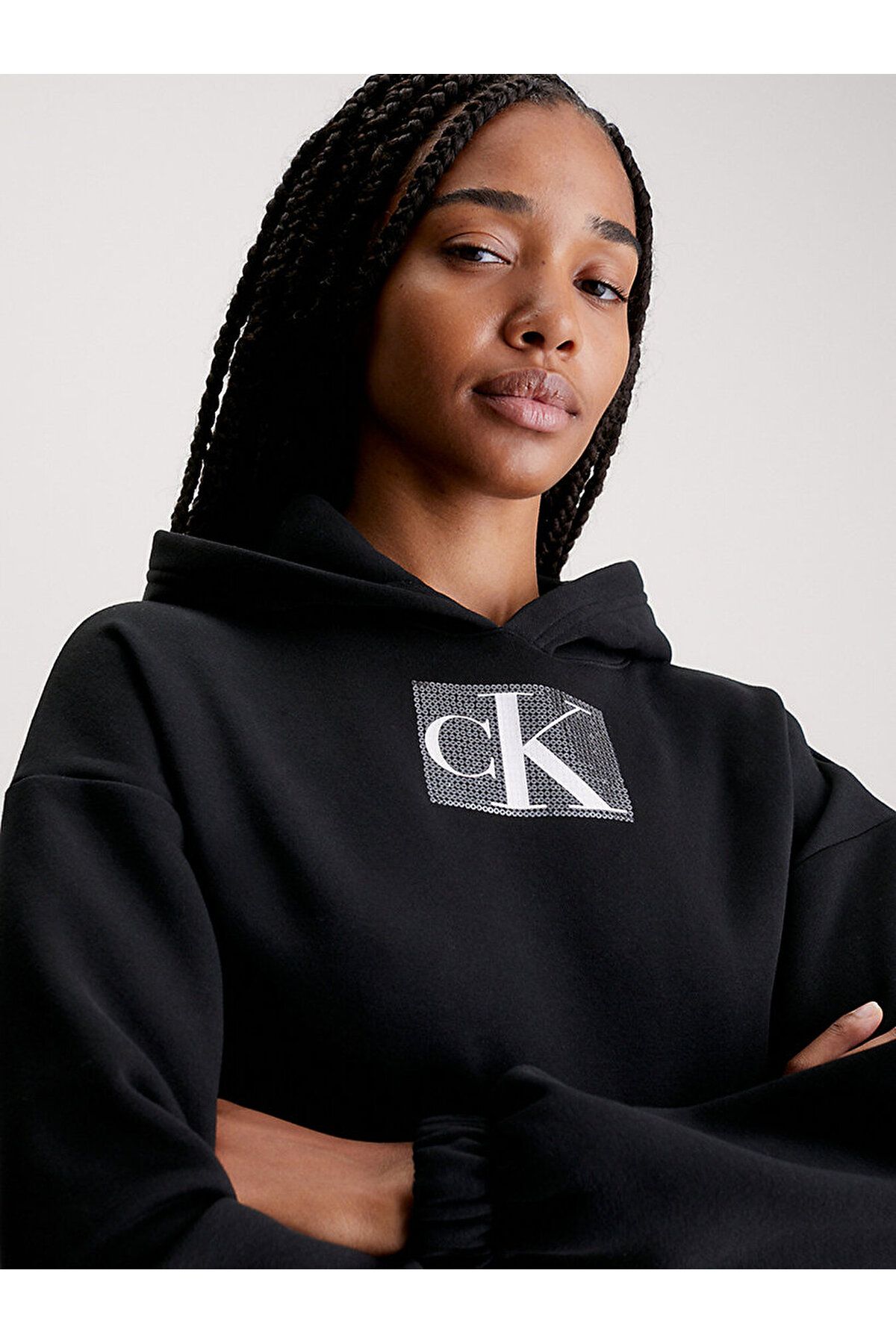 Calvin Klein Sweater Black Oversize Trendyol