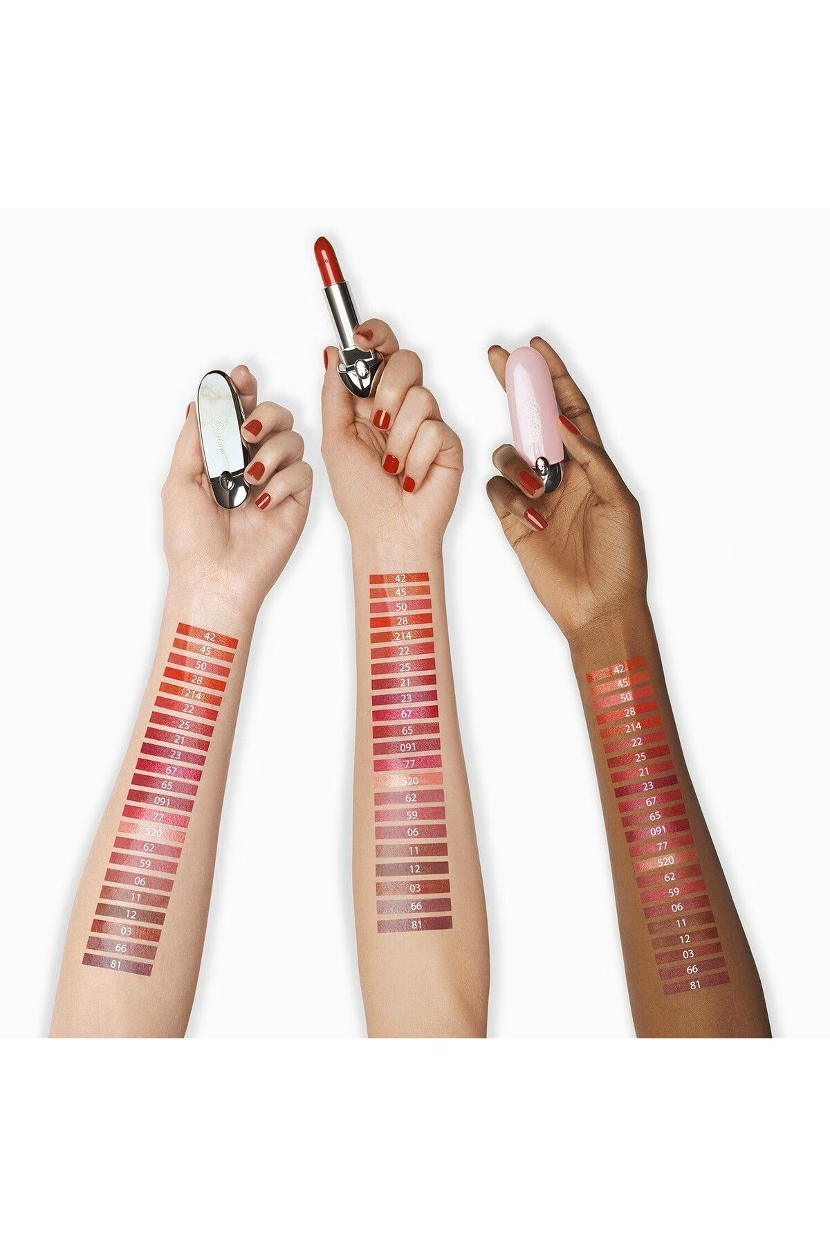 رژ لب مخملی مجلل Rouge G - رژ لب فلزی با رنگ‌دانه‌ی قوی Micro Shimmer با جلوه مخملی Guerlain