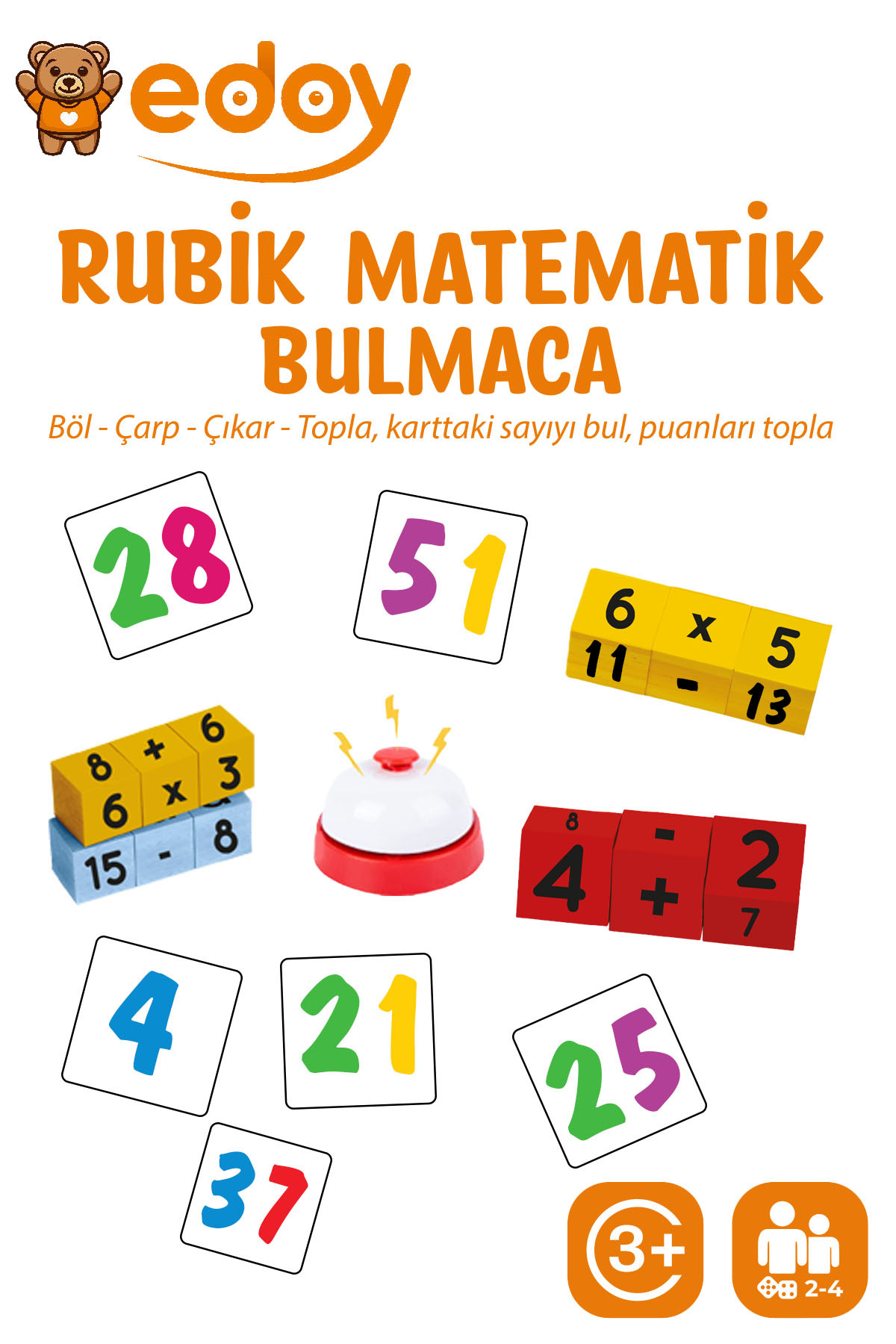 edoy Rubik Matematik Bulmaca Eğlencesi | Montessori Eğitici Zeka Oyunları Geliştirmek İçin Bir Kutu Oyunu fotoğrafı 6 (önizleme)