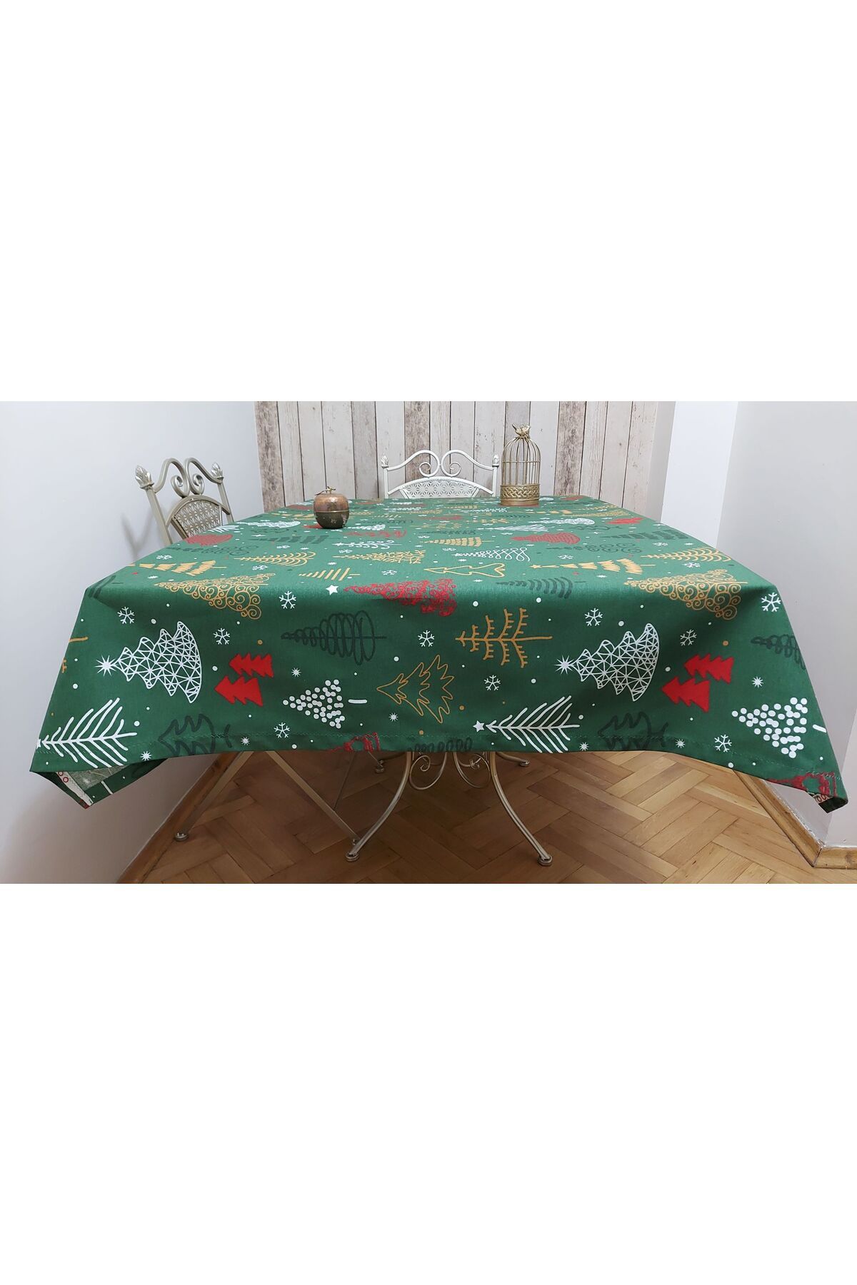 gonk-Rectangular, Christmas Patterned, Duck (Liquid Repellent, Stain Resistant) Fabric, Dining Table Cloth 7