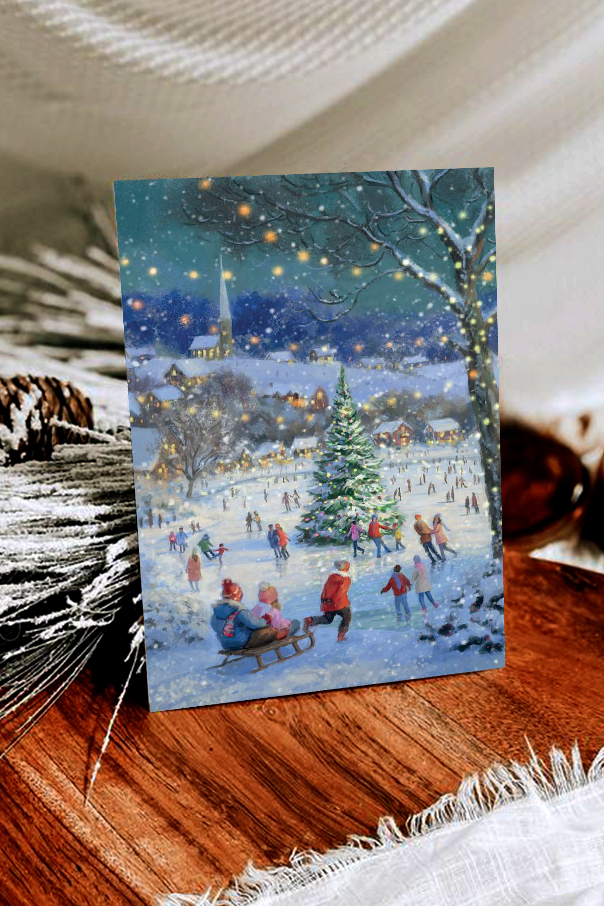 Artcrelier Yılbaşı Kartpostak, Hediyelik Kartpostal, 10x15 Kartpostal, Yılbaşı Not Kartı, Yeniyıl Postcard