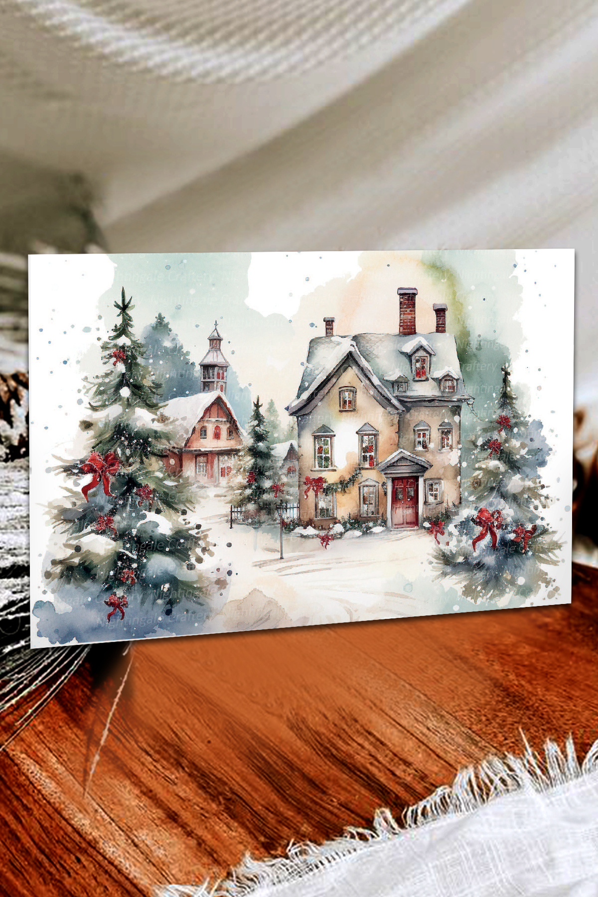 Artcrelier Yılbaşı Kartpostak, Hediyelik Kartpostal, 10x15 Kartpostal, Yılbaşı Not Kartı, Yeniyıl Postcard