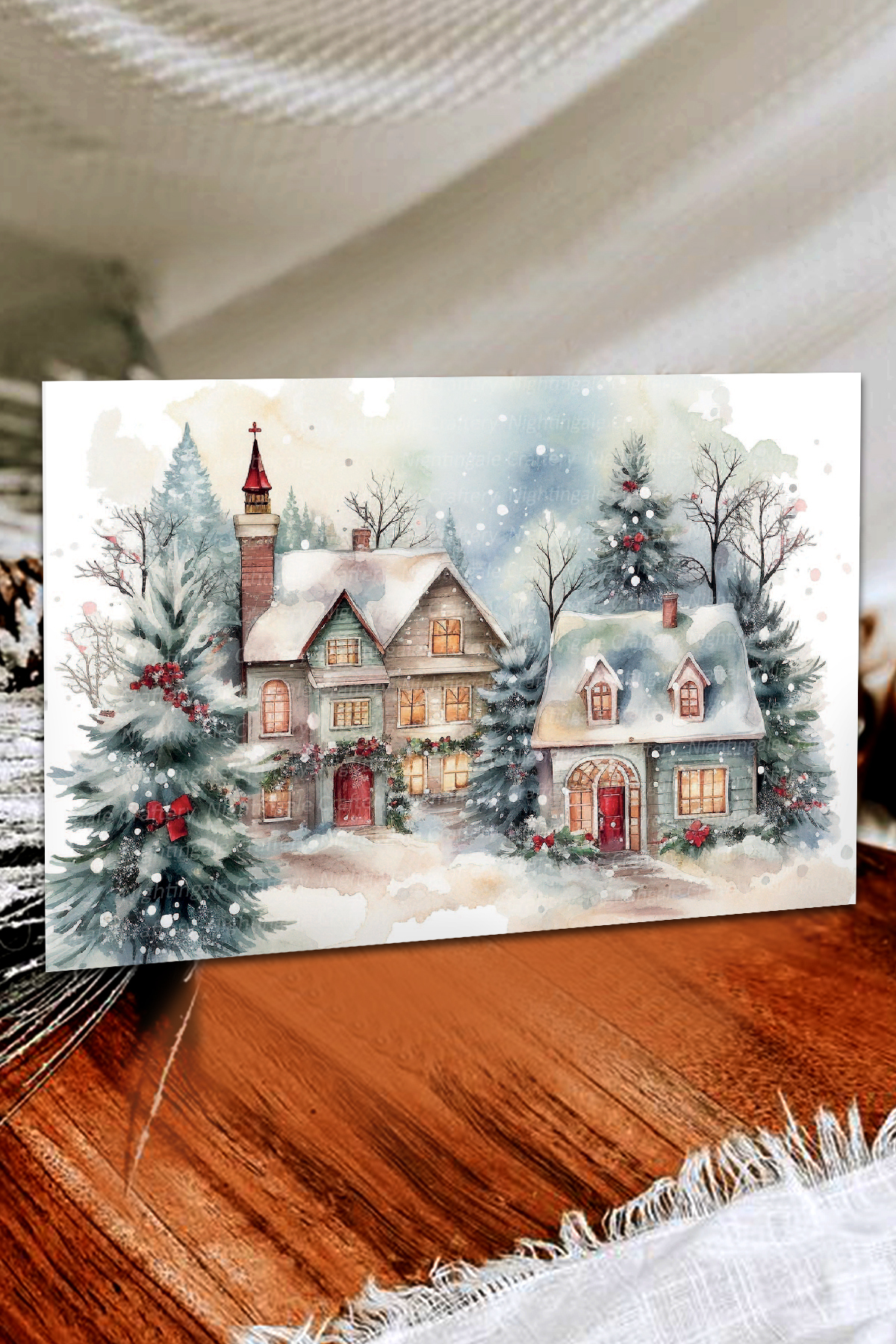 Artcrelier Yılbaşı Kartpostak, Hediyelik Kartpostal, 10x15 Kartpostal, Yılbaşı Not Kartı, Yeniyıl Postcard