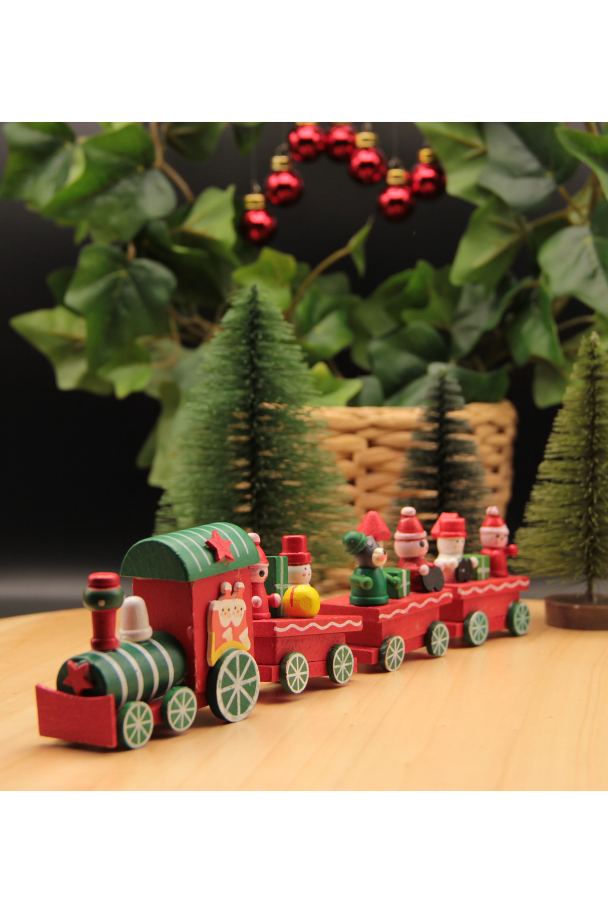 HEDİYEBİZİZ Yılbaşı Treni Ahşap Noel Christmas
