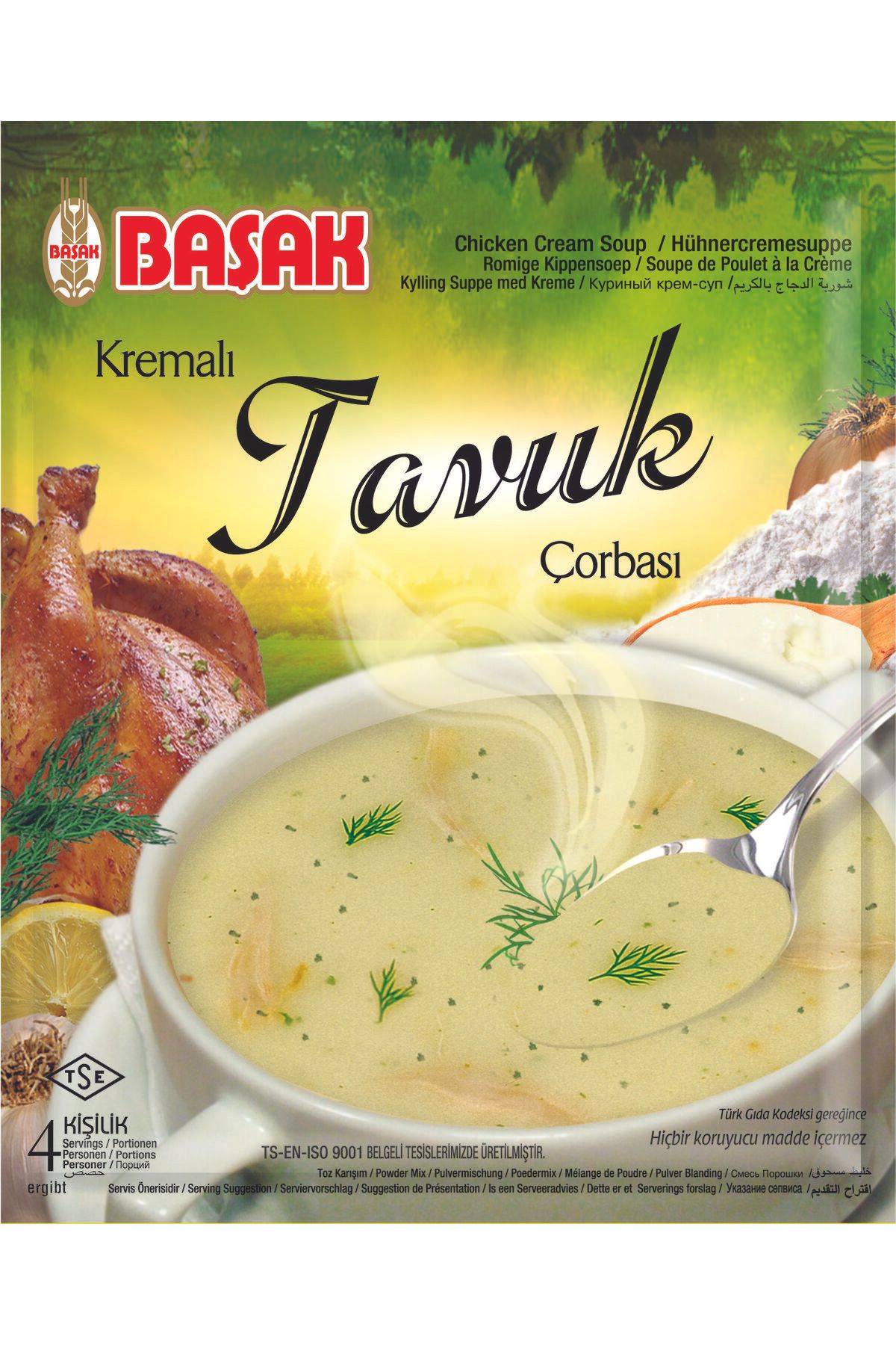 BAŞAK Hazır Çorba-Kremalı Tavuk 60 gr.12 adet