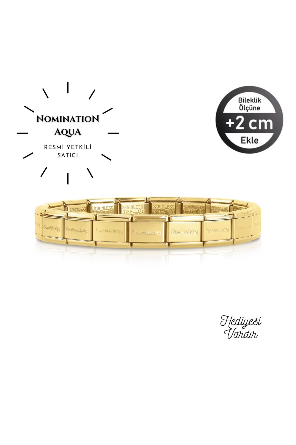 NOM NAT ON Italy Composable Classic Stainless Steel Bracelet Gold