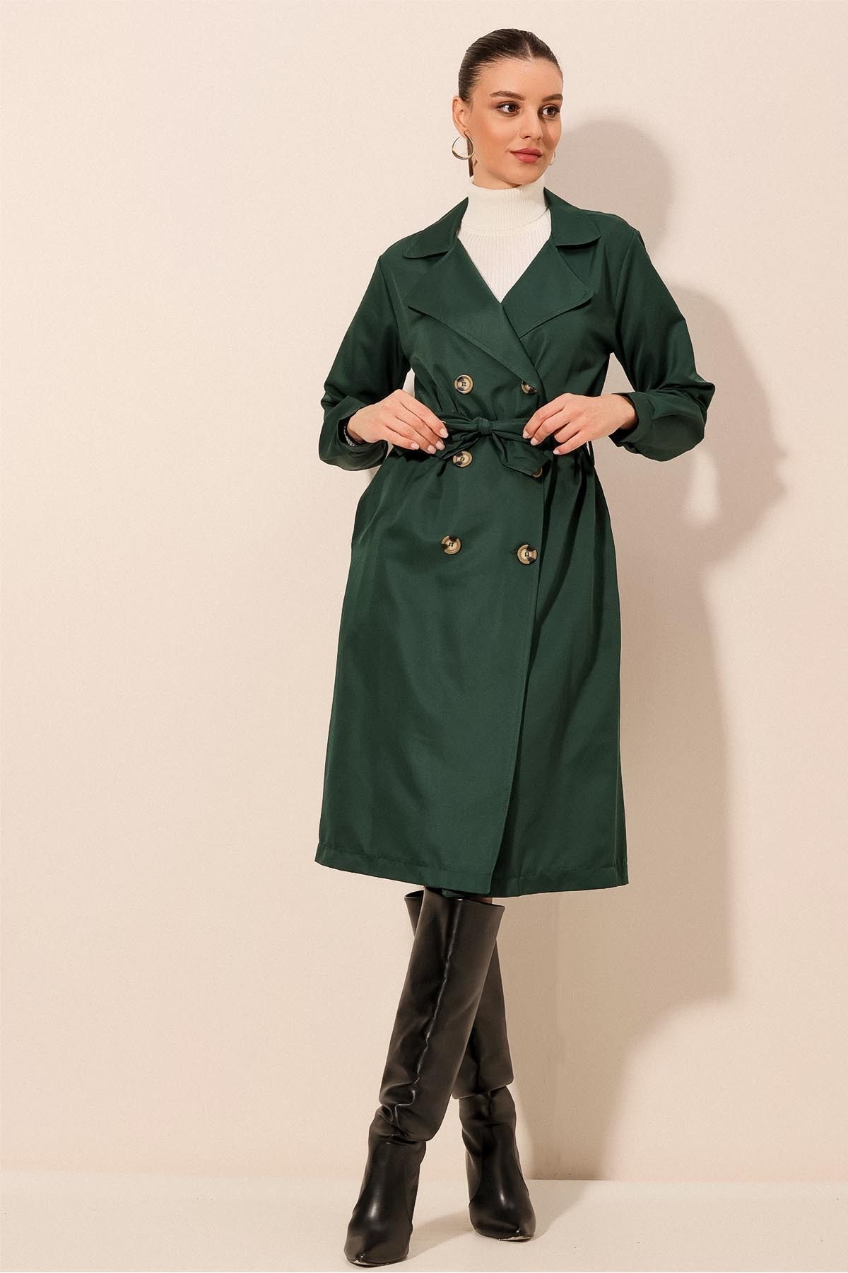 Emerald discount trench coat