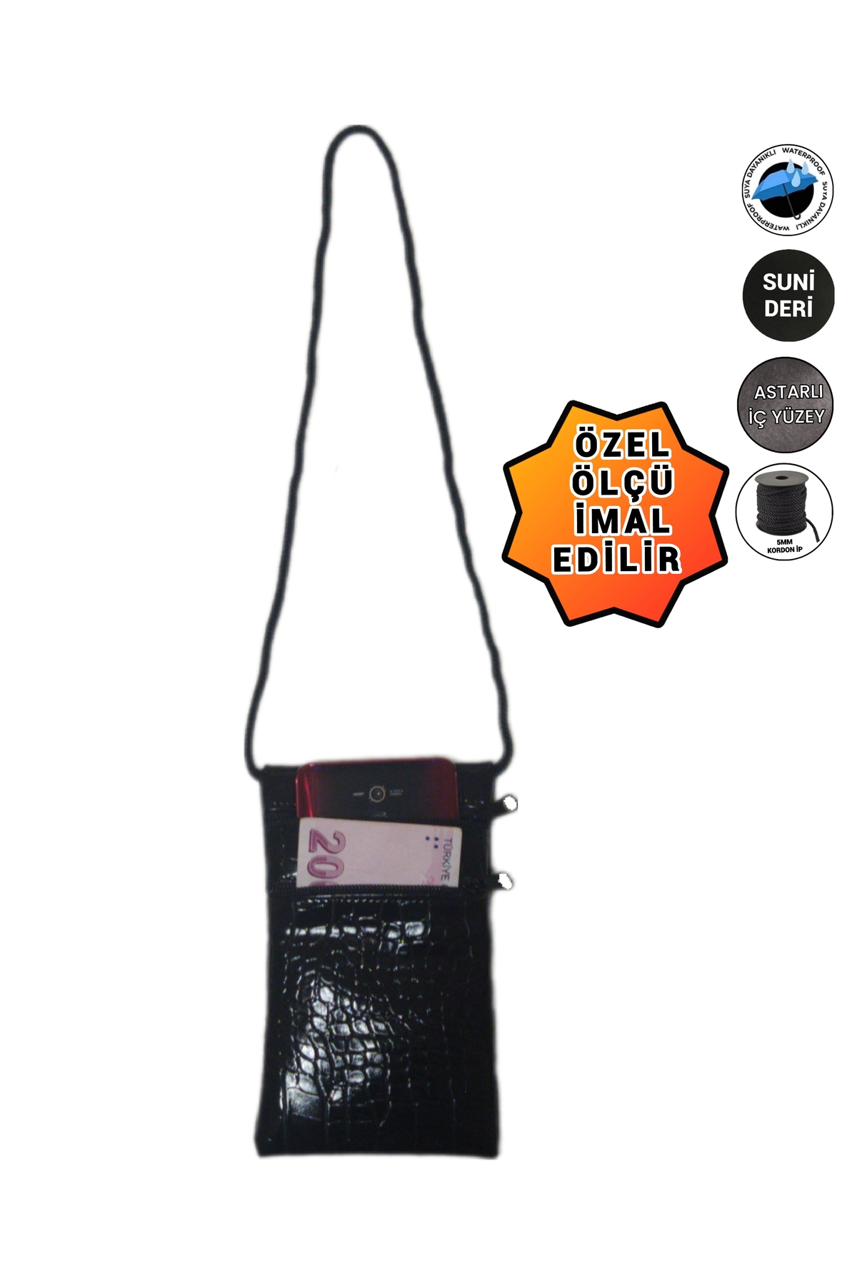 کیف پول مردانه مشکی SEVBAGS | SUNİ DERİ اورجینال - تصویر 6