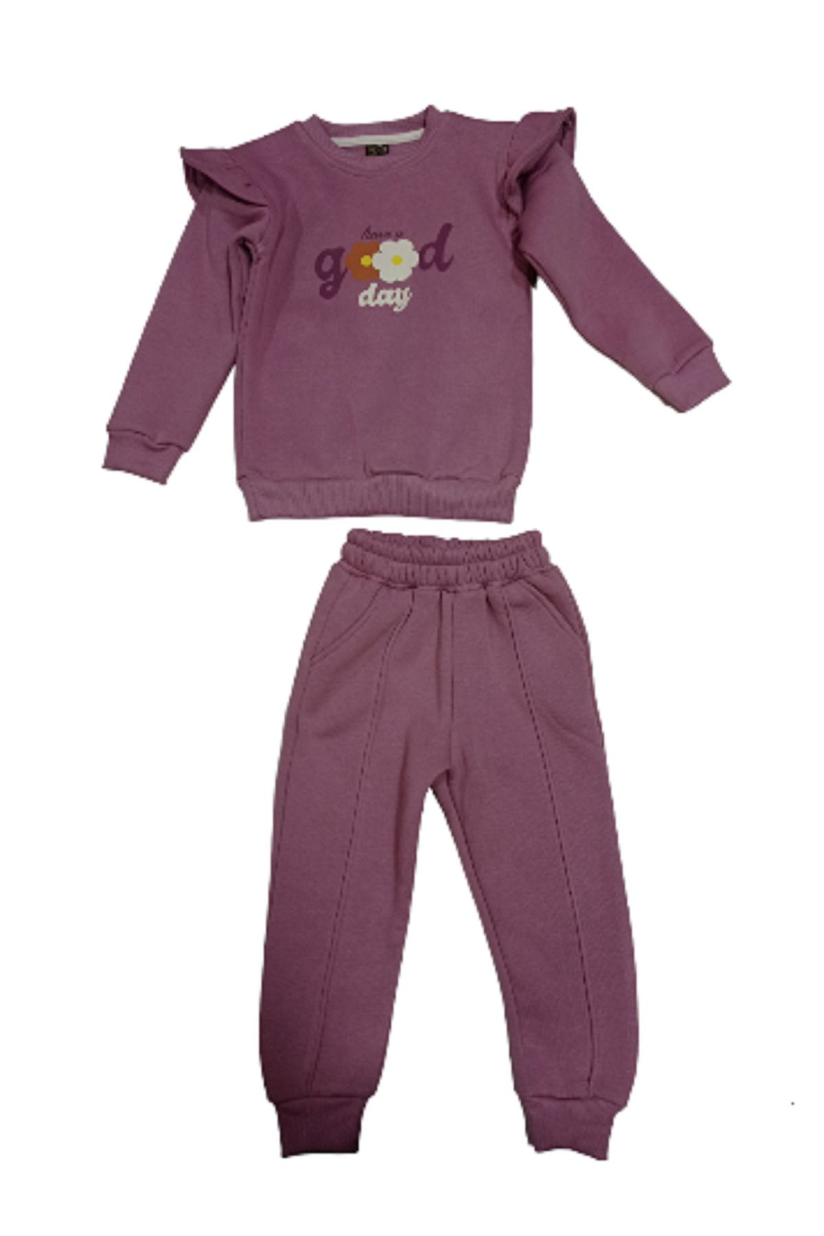 Clup Polo Sweatsuit set Purple Regular fit Trendyol