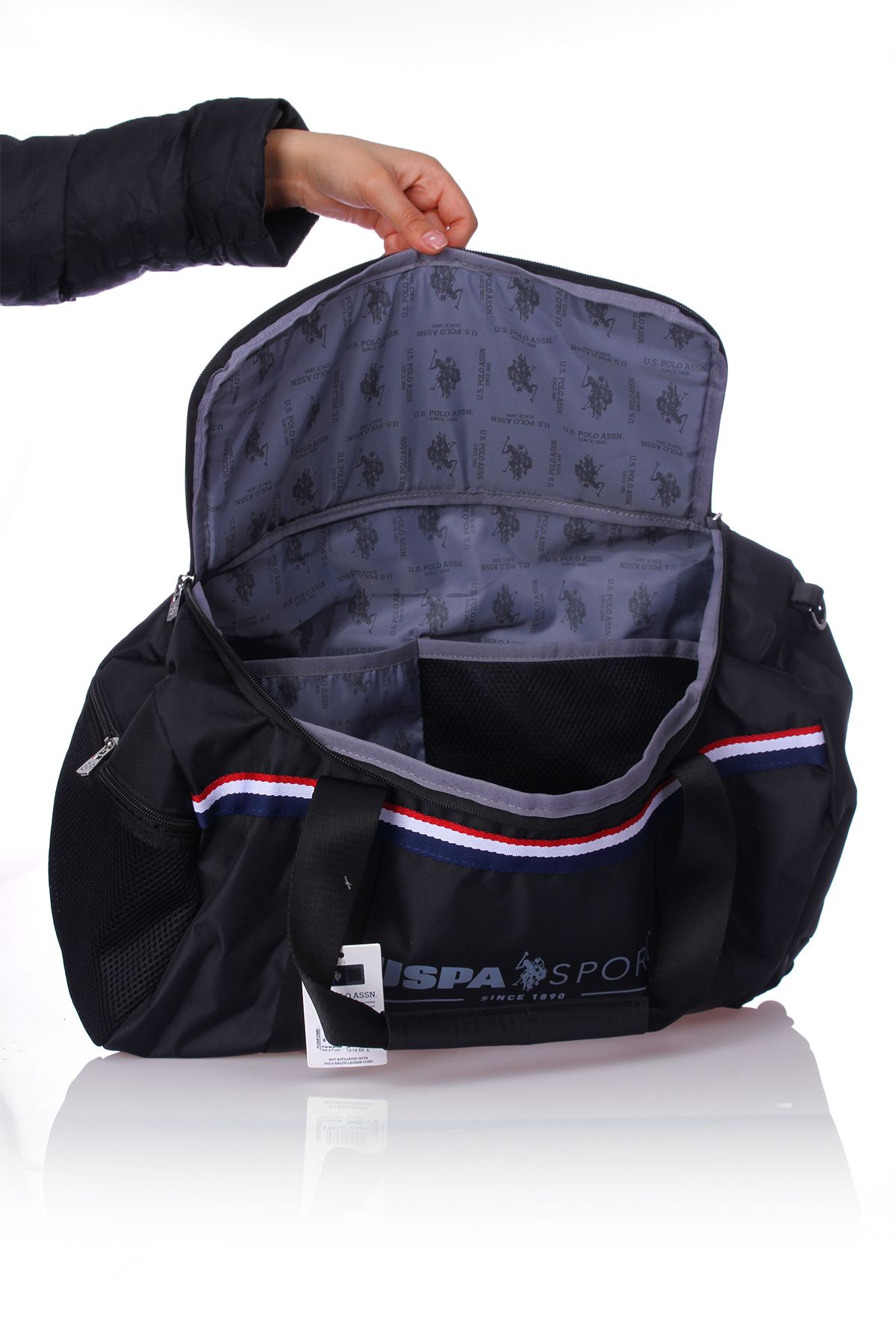 چمدان و ساک مشکی مردانه زنانه سیاه پایه. Polo Assn 23802 03 Travel ورزشی and Fitness Bag Husic U.S. Polo Assn.