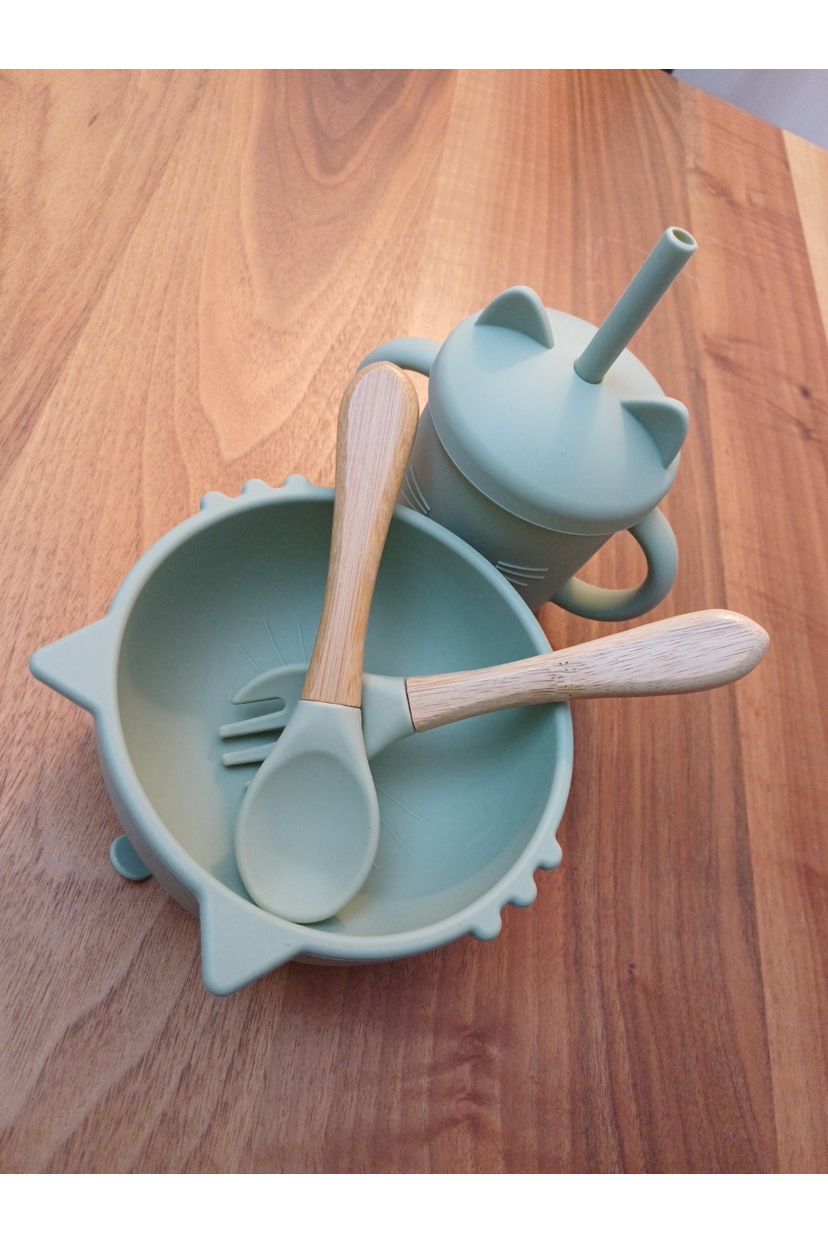 ARDSU Slikon Bebek Mama Seti (5 lı) Yeşil Renk fotoğrafı 6 (önizleme)