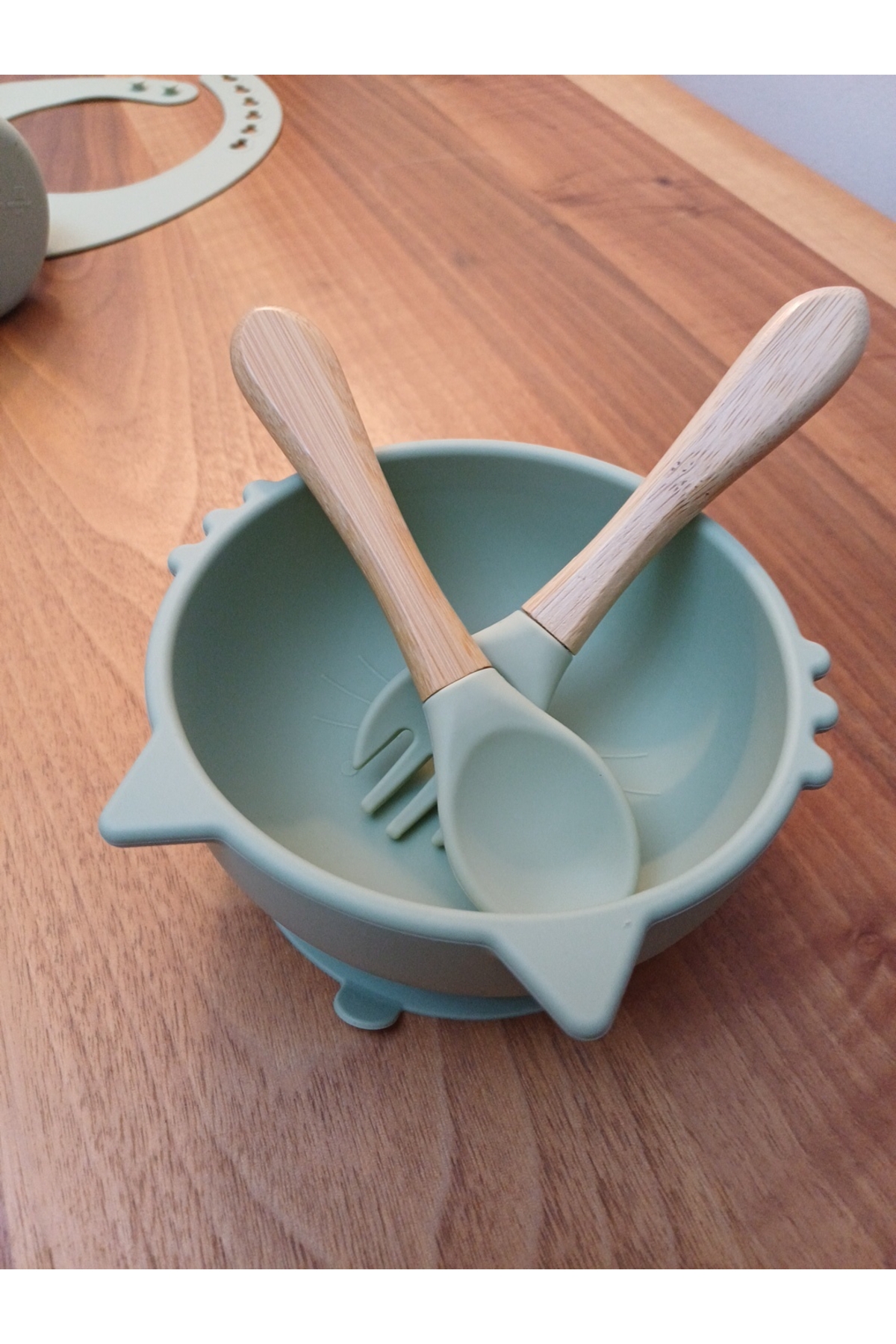 ARDSU Slikon Bebek Mama Seti (5 lı) Yeşil Renk fotoğrafı 7 (önizleme)