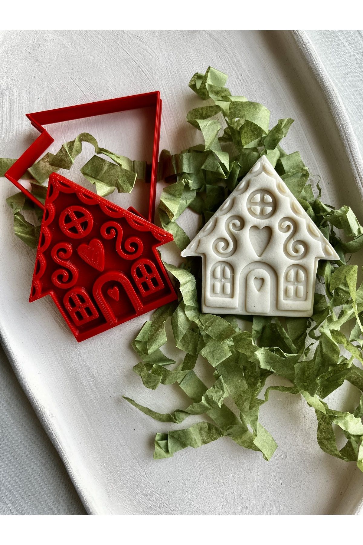 Volala-New Year's House Shaped Cookies - Ceramic Mold 2