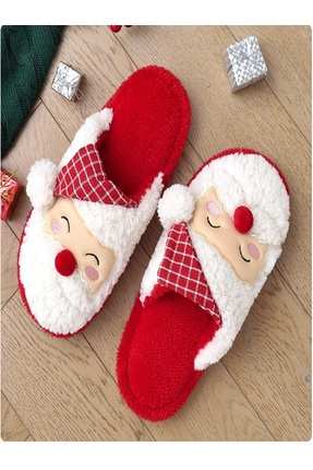 Genel Markalar Noel Baba Yılbaşı Terliği Ev Pandufu Ev Terliği Misafir Terliğ...