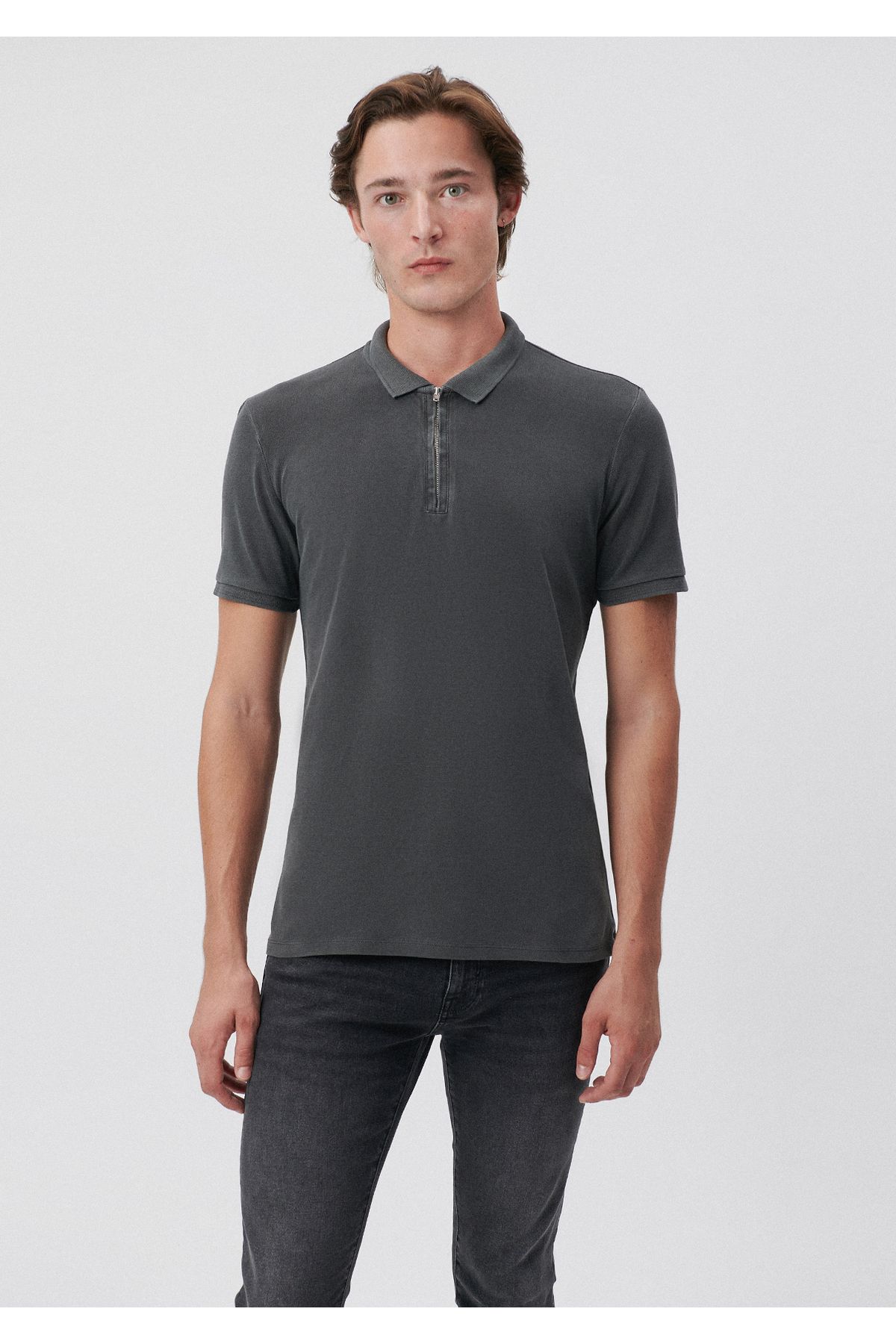 Dark grey shop polo t shirt