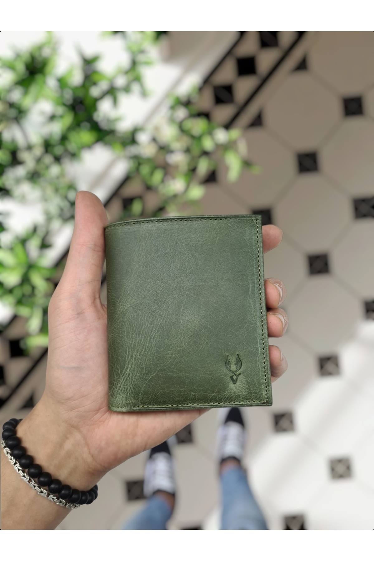 کیف پول مردانه سبز Visso leather | 114 yeşil Granda اورجینال - تصویر 2
