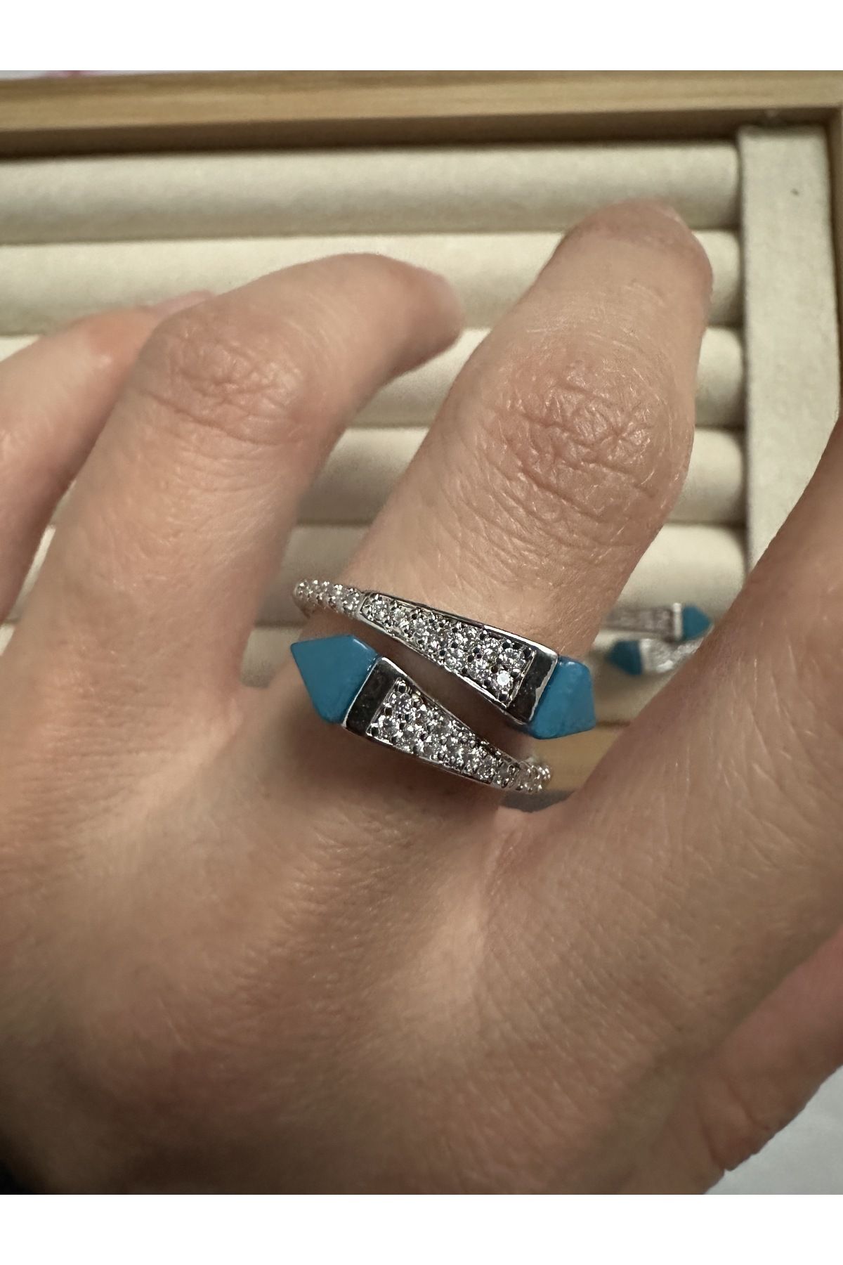 Silver sales pyramid ring