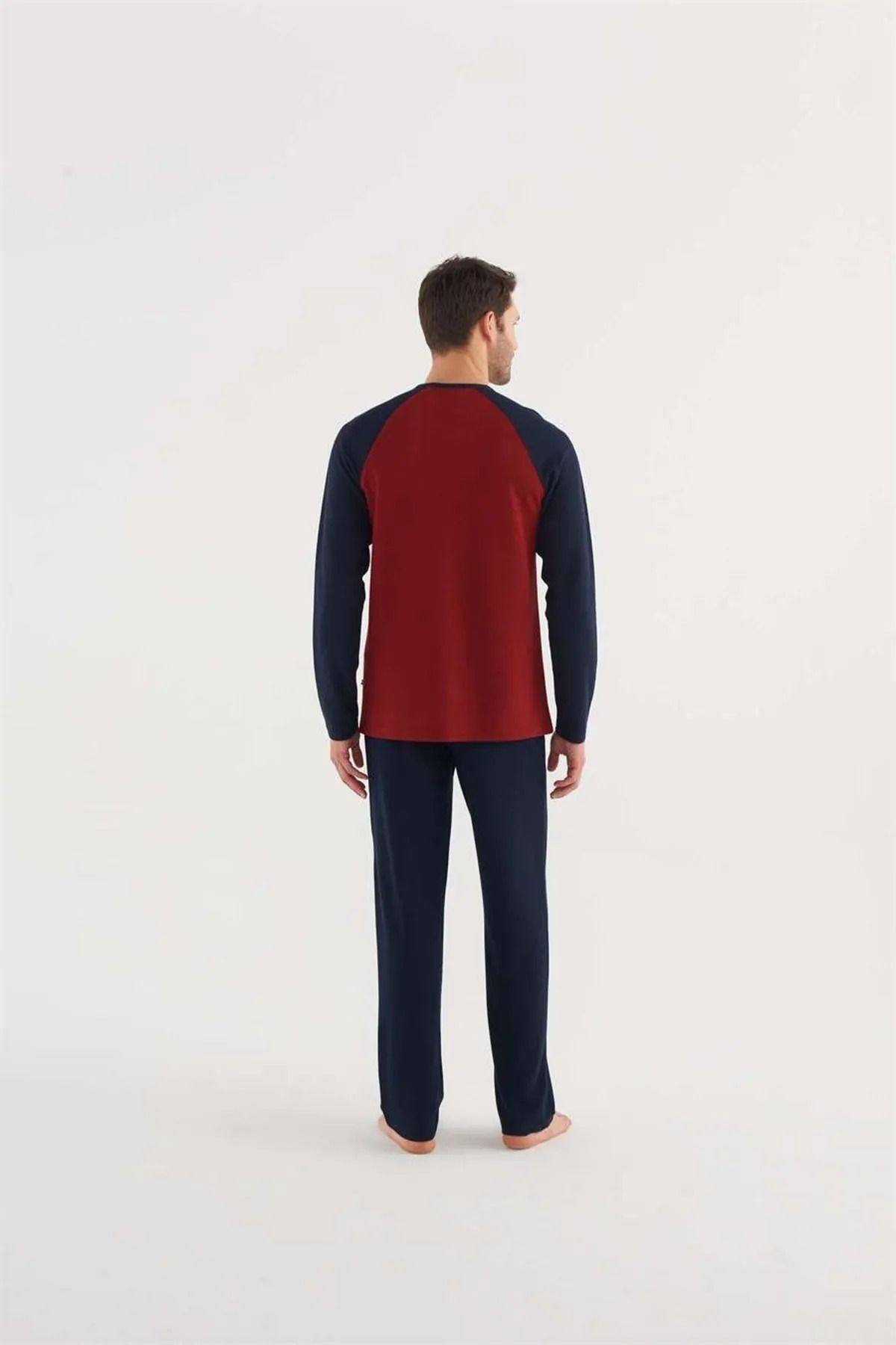 ست پیژامه چند رنگ مردانه لباس خواب Claret Red 18633 23k U.S. Polo Assn.