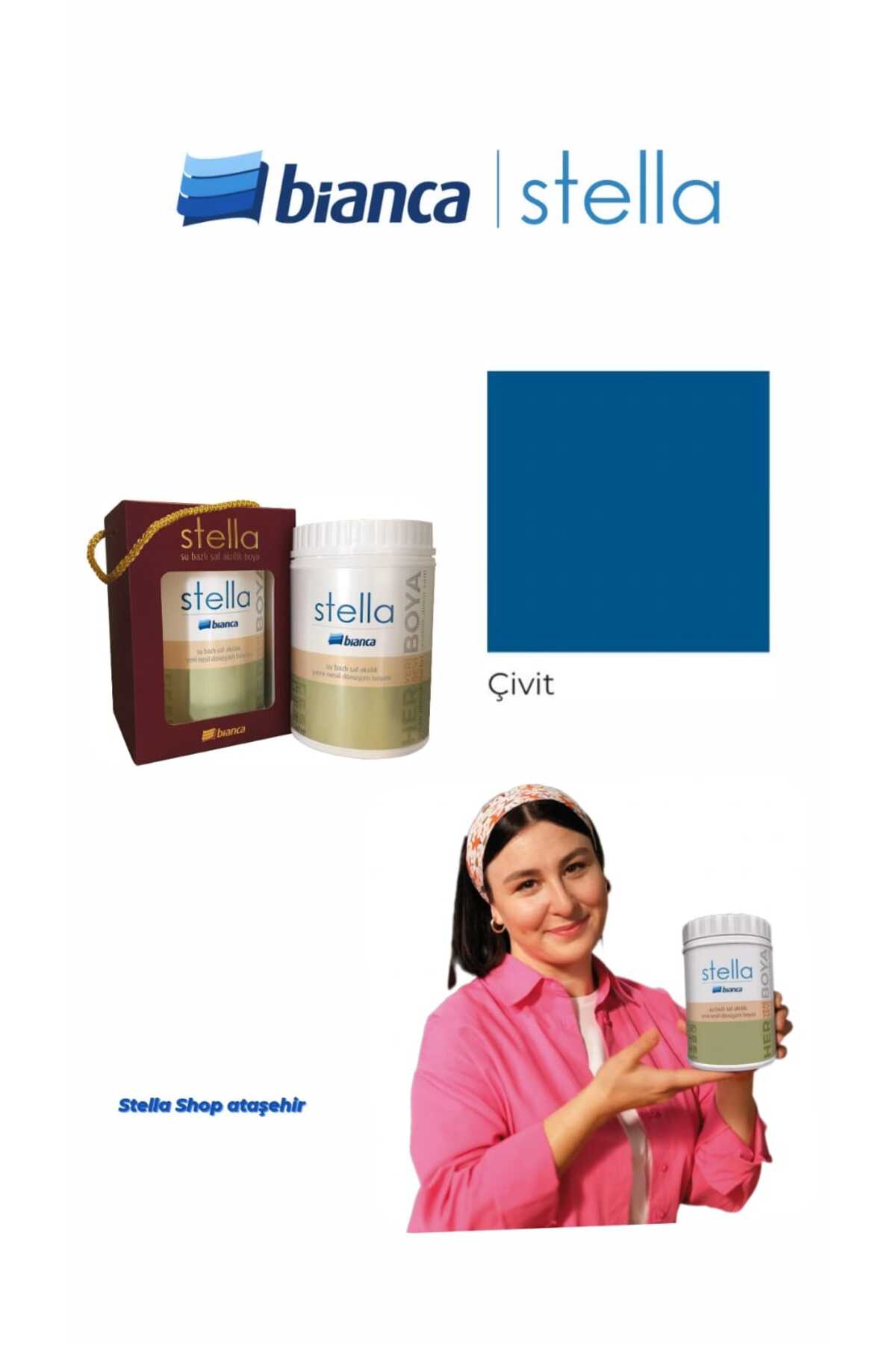 Stella Water Based Pure Acrylic Paint 500ml - Indigo