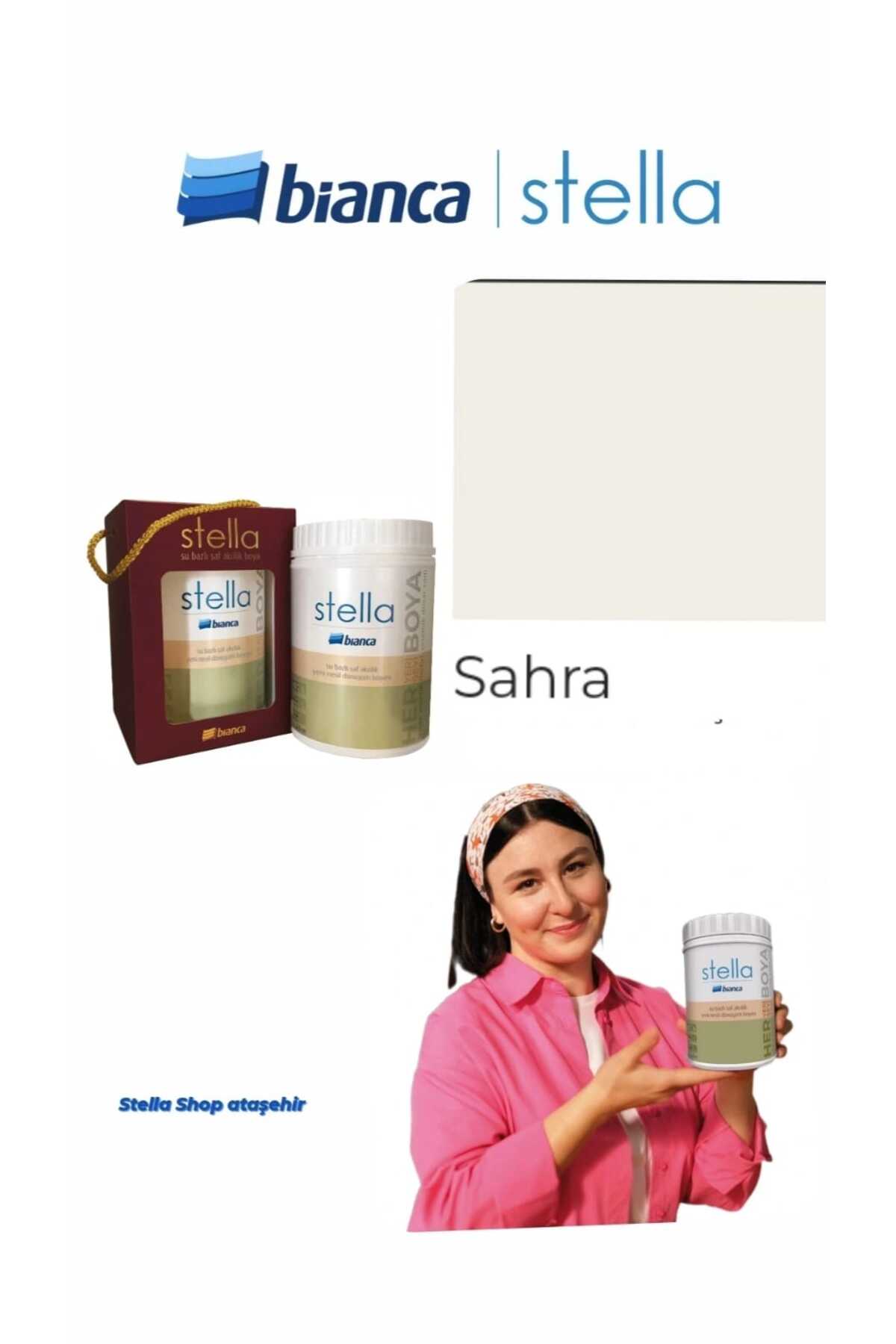 Bianca Stella Su Bazlı Saf Akrilik Boya 500ml - Sahra