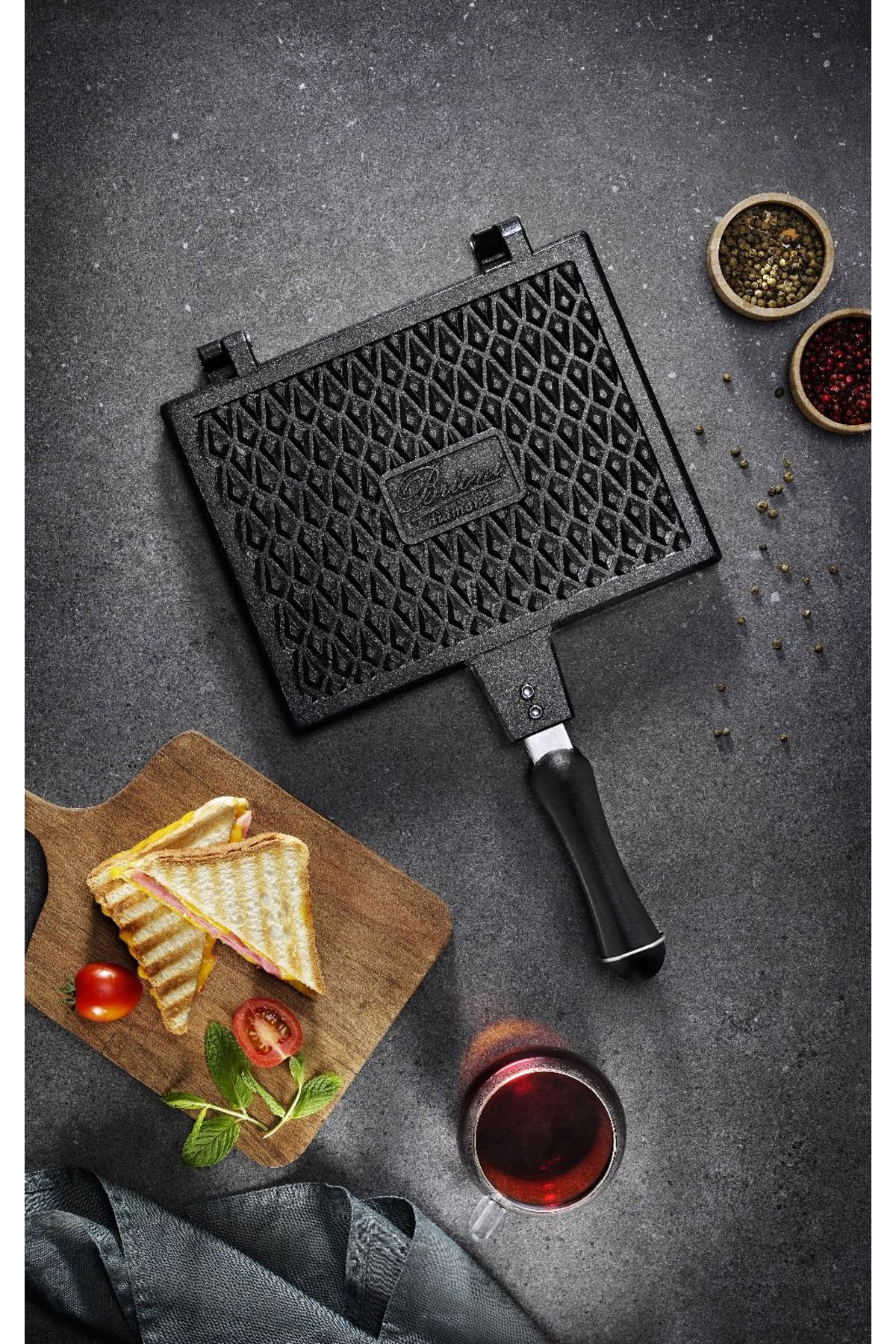 Brioni Diamond Toaster Grill Максимальный размер Тостер на плите 25,5x19,5 см