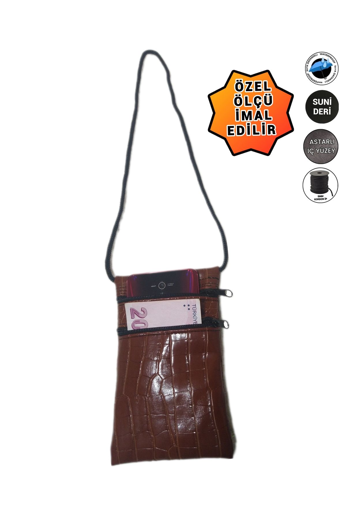 کیف پول مردانه و زنانه سرباز چرمی مصنوعی UMRAH VALGRIMAGE LATERPLOUT گردن مناسب برای استفاده روزانه SEVBAGS