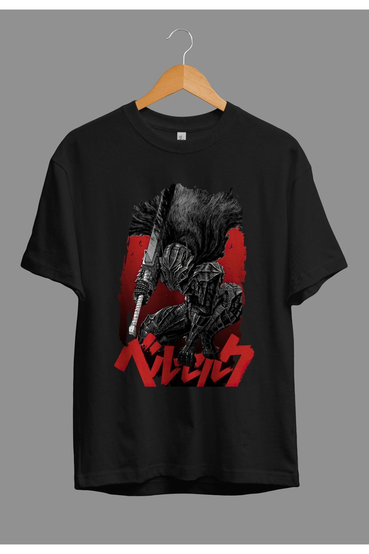 FULL TOLERANCE Tricou Oversize Berserk Guts (armură Întunecată) Cu Personaje Anime Imprimate Cu Design Special Unisex - S