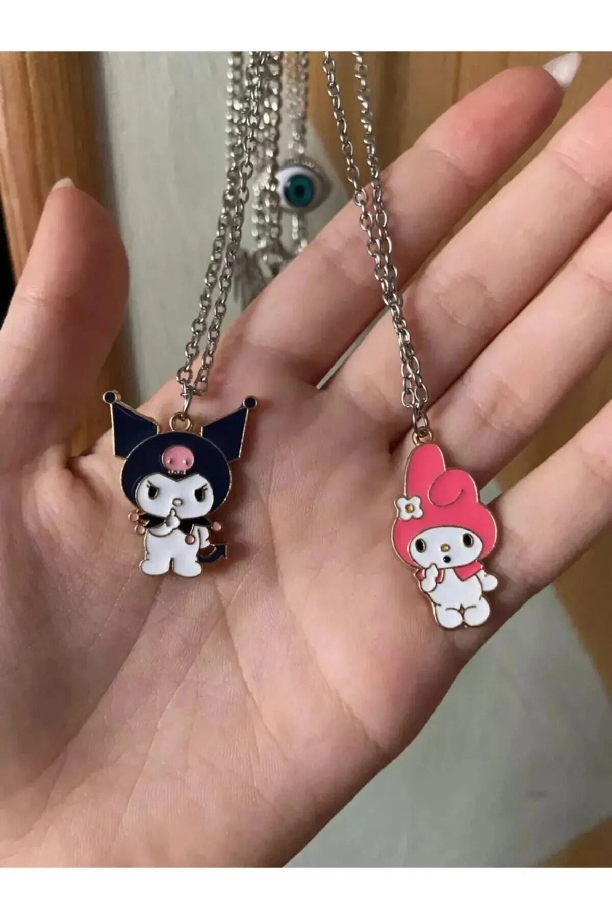 Harajuku Kawaii Aesthetic Hello Kitty Baby Pink Pearl Chain Necklace – The  Kawaii Factory