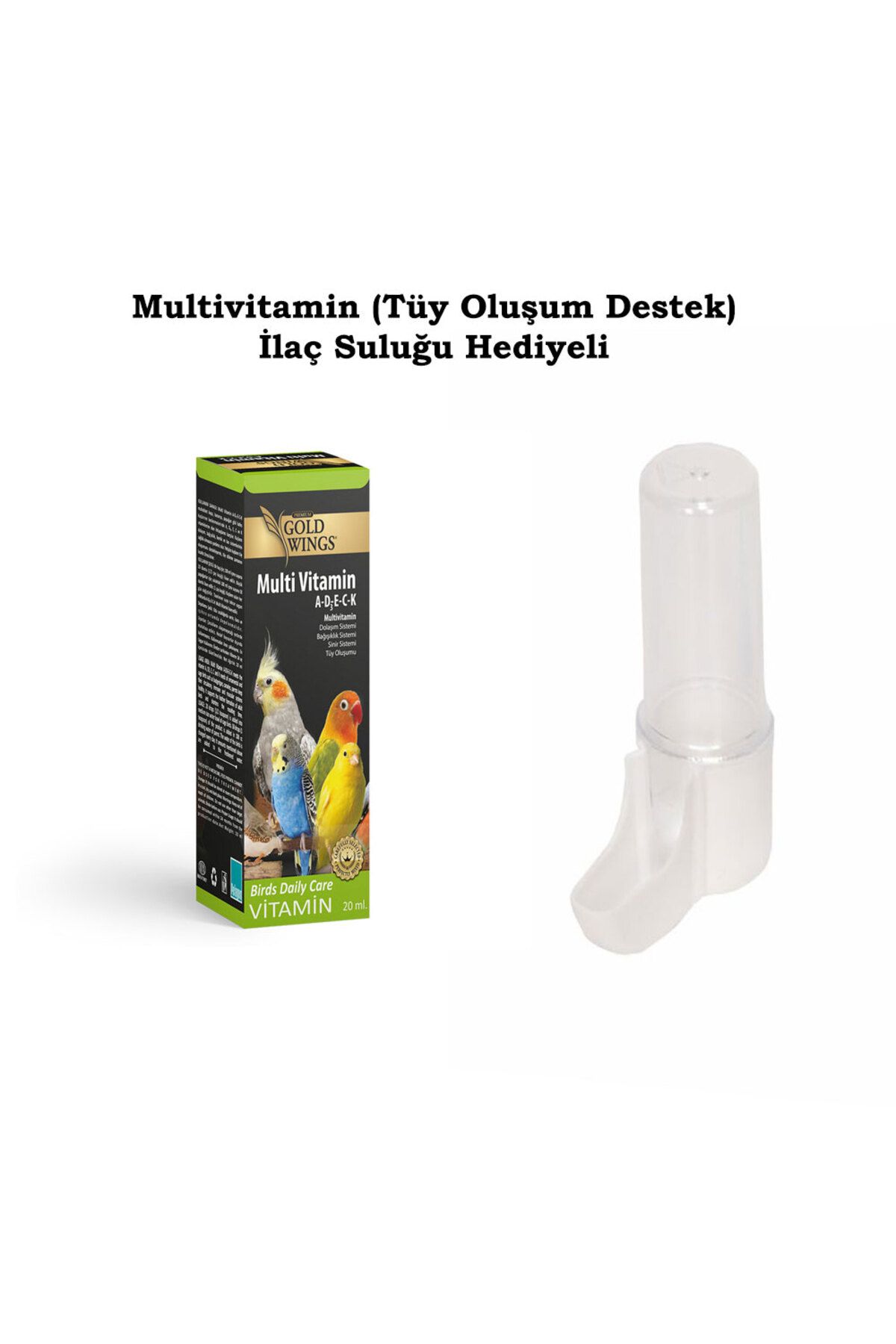 Wahw Pet GWD Multivitamin (TÜY OLUŞUM DESTEK.) 20cc, İlaç Suluğu Hediyeli