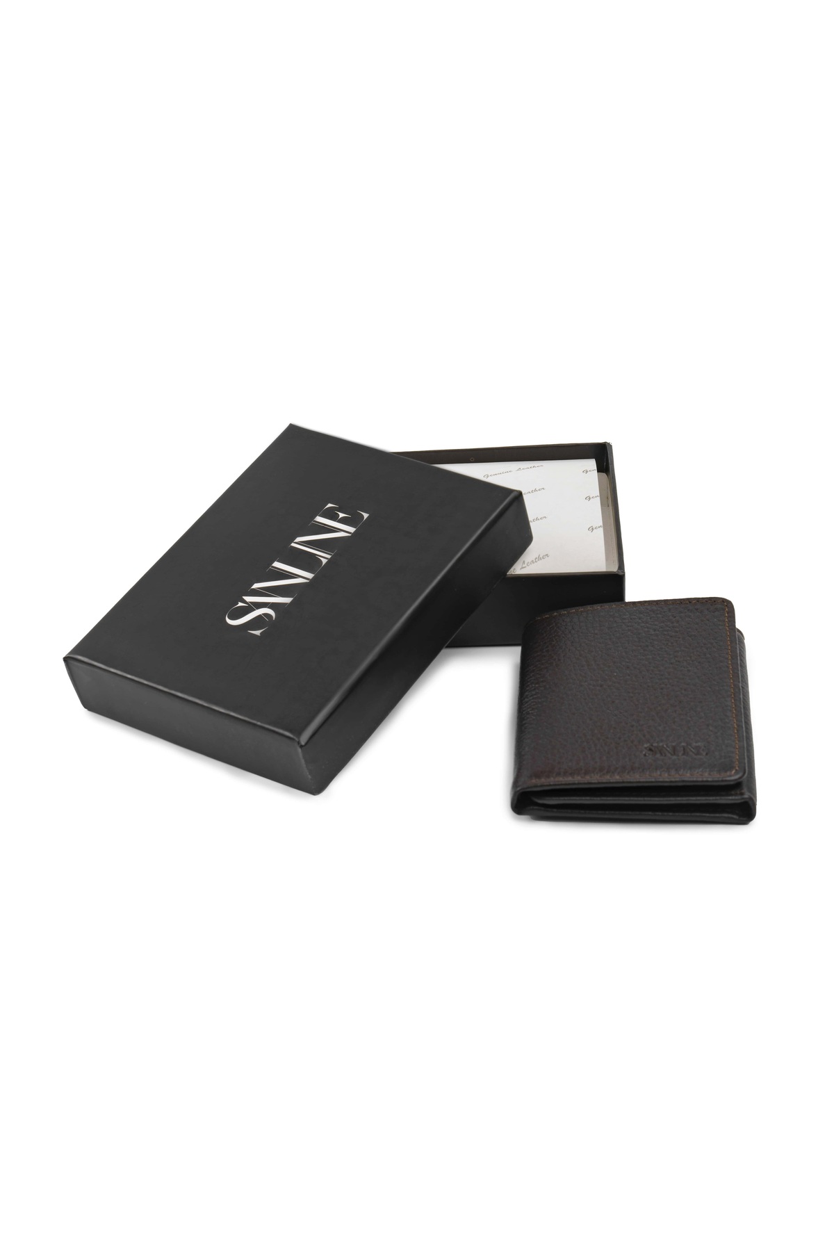 Genuine Leather Magnet Men's wallet Brown-Taba