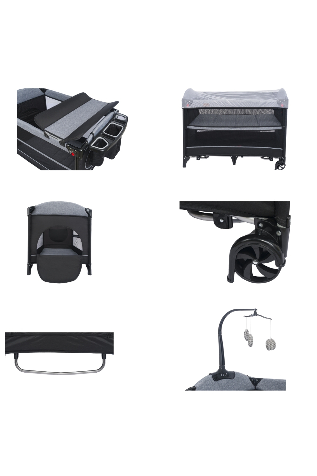 Mamma Ultimate Anne Yanı Organizerli Dönenceli Park Yatak Beşik 70 x 110 cm. fotoğrafı 5 (önizleme)